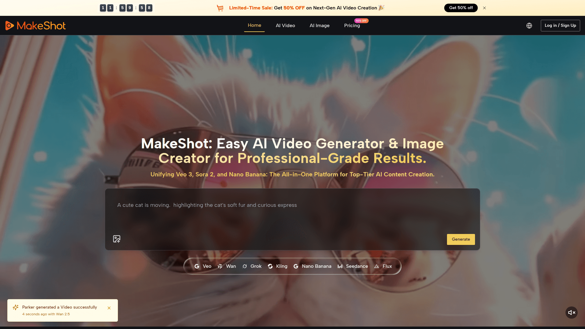 MakeShot AI Content Creation Platform