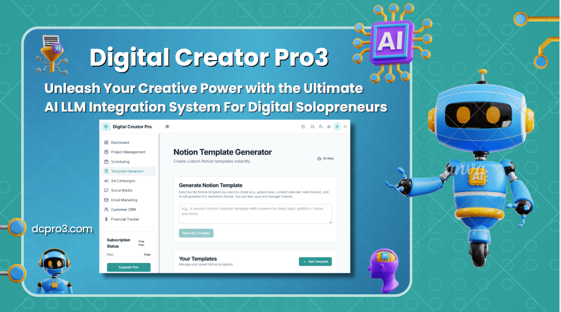 Digital Creator Pro 3: Automate, Create, and Manage in One Dashboard - Product Image