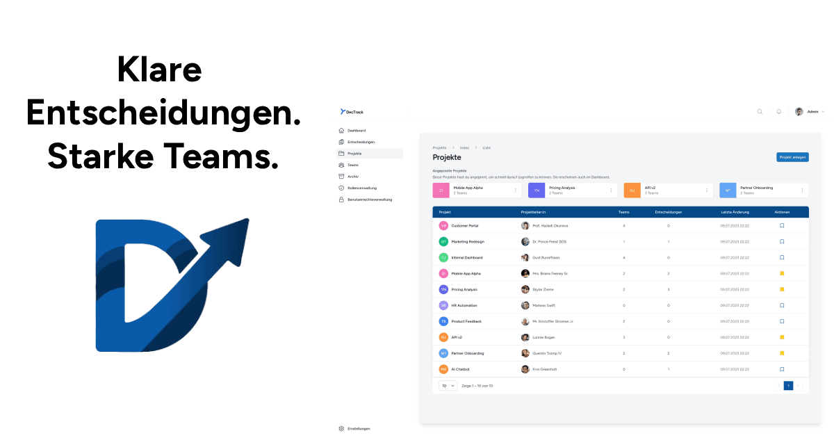 DecTrack - Structured Team Decision Platform - Product Image