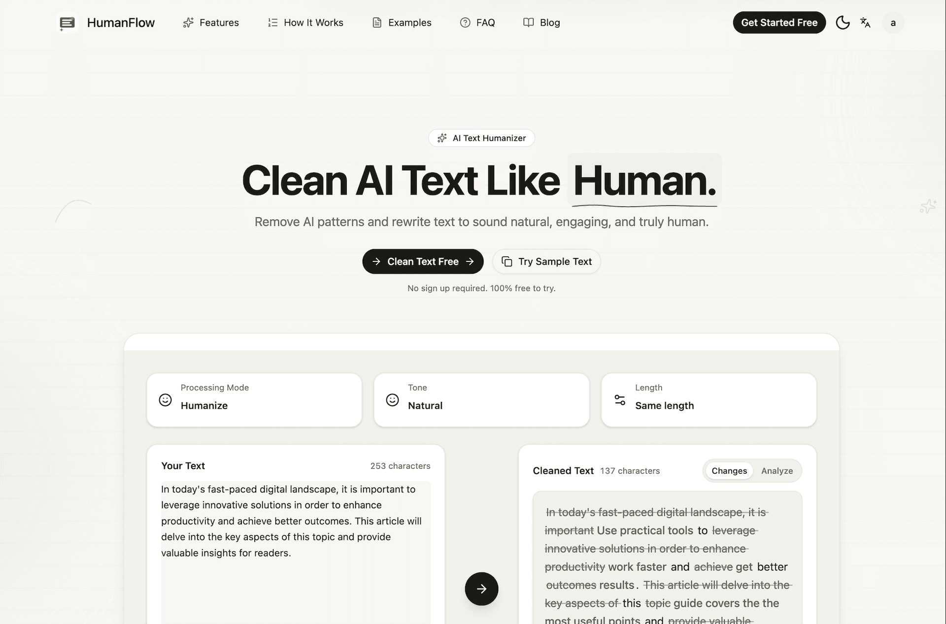 AI Text Cleaner product preview for startup listing on Aura++