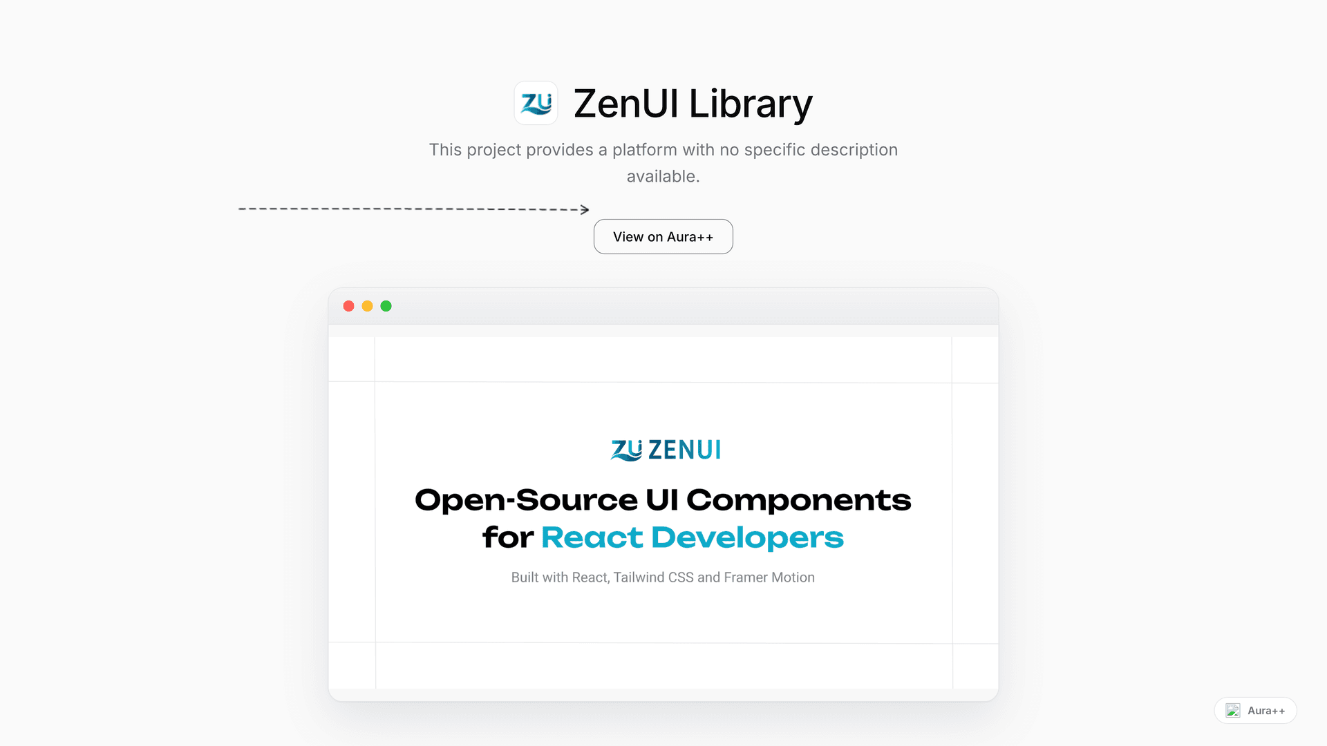 ZenUI Library launch story featured image on Aura++