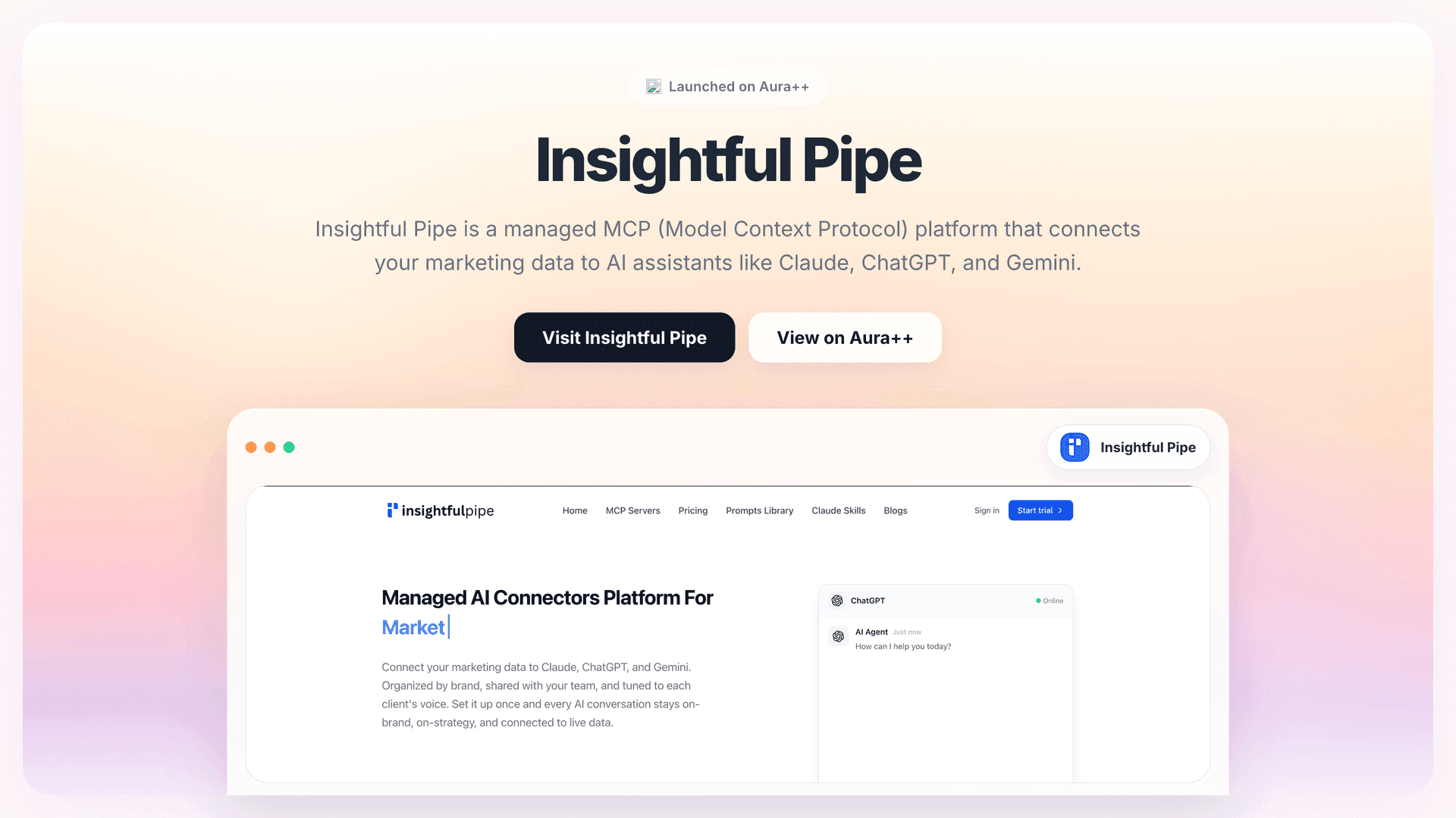 Insightful Pipe launch story featured image on Aura++