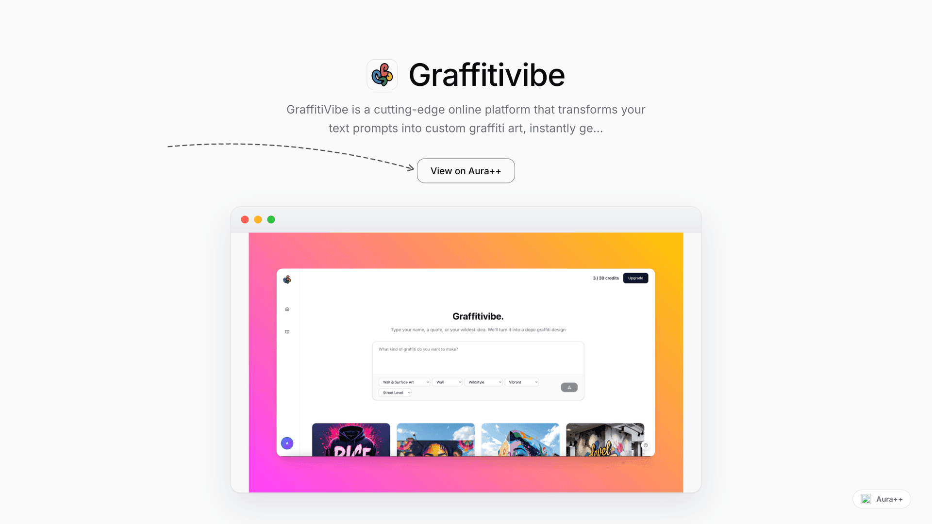Graffitivibe launch story featured image on Aura++