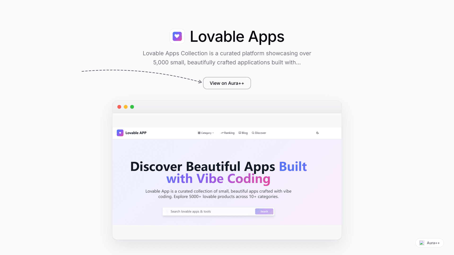 Lovable Apps launch story featured image on Aura++