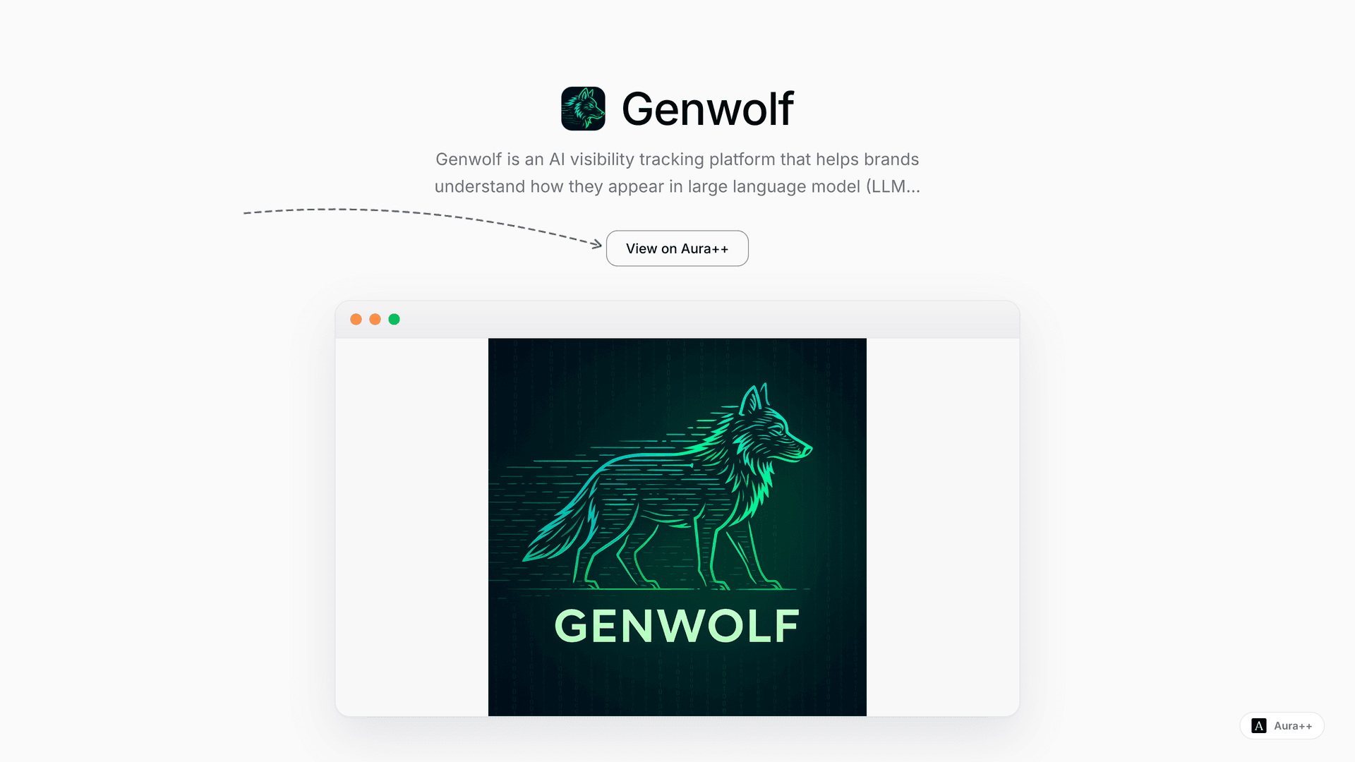 Genwolf launch story featured image on Aura++