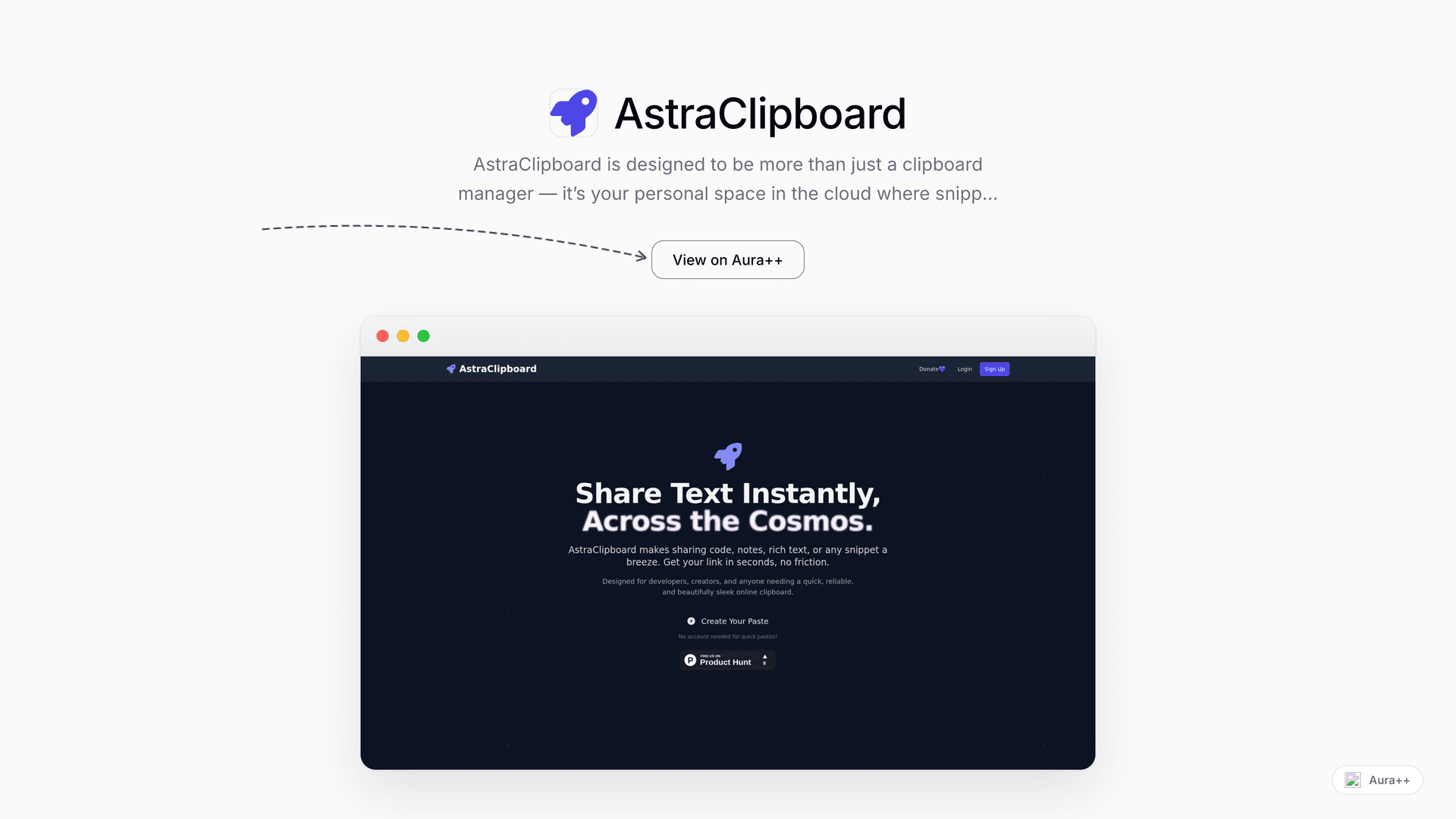 AstraClipboard launch story featured image on Aura++