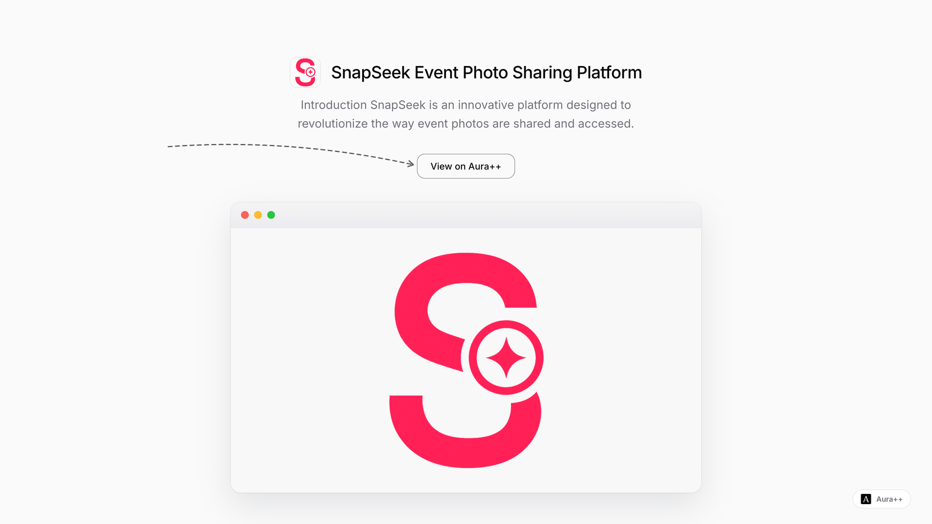 SnapSeek Event Photo Sharing Platform launch story featured image on Aura++