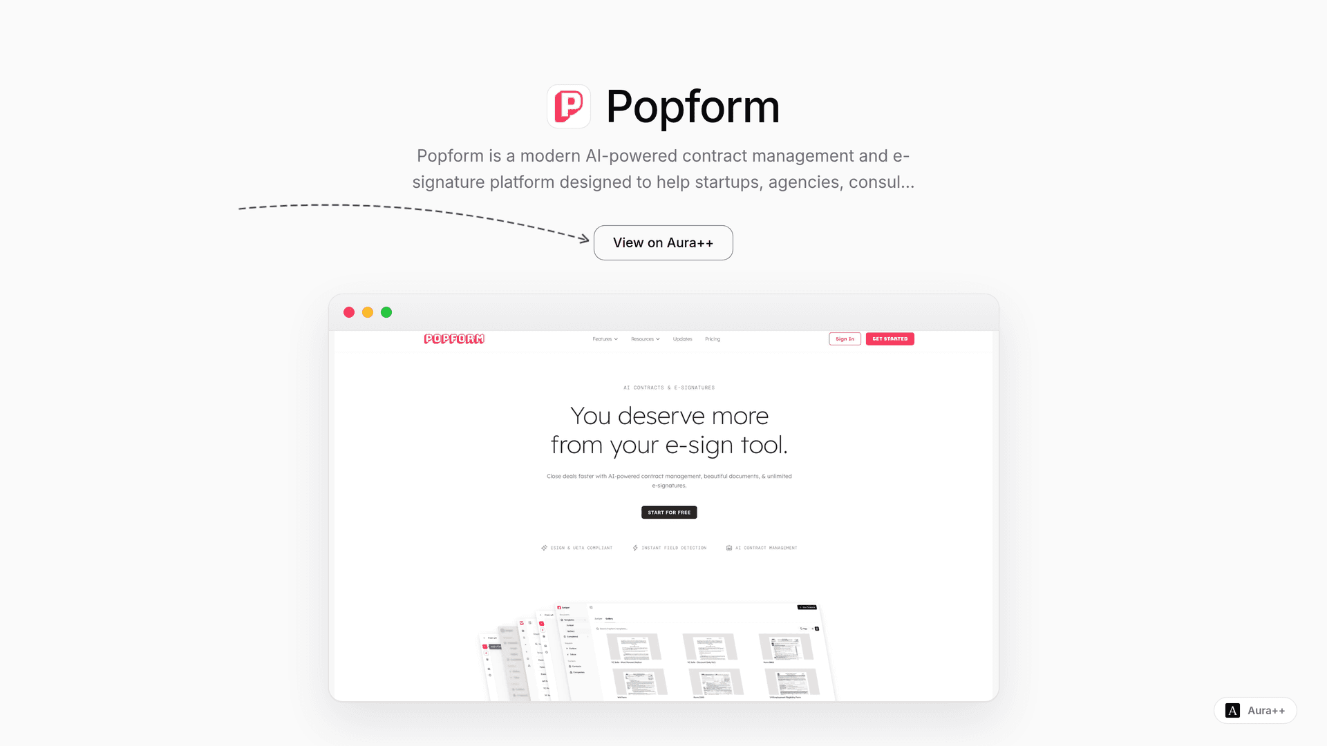 Popform launch story featured image on Aura++