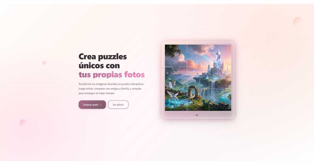 Puzzlify product preview for startup listing on Aura++