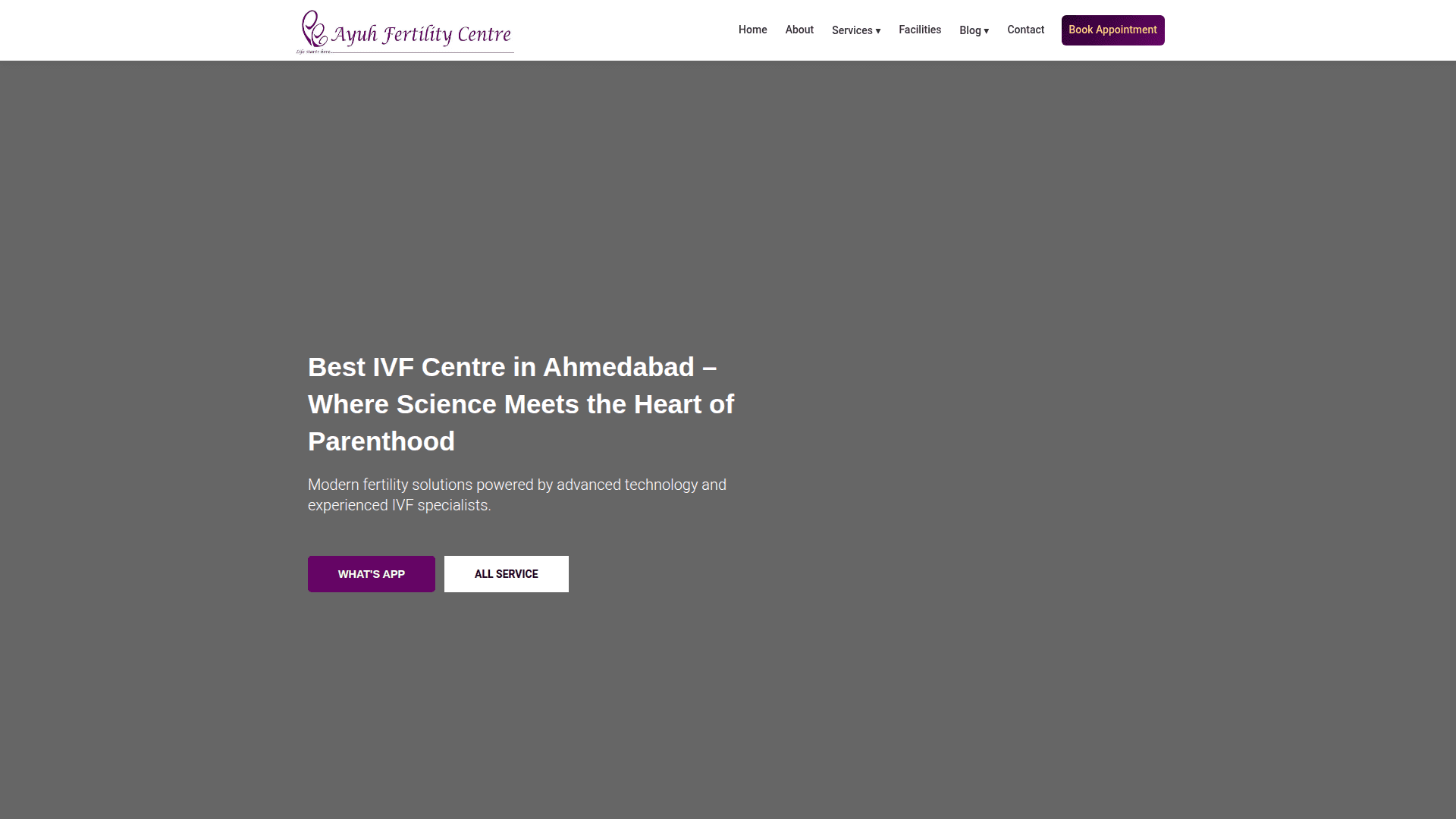 Ayuh Fertility Centre Ahmedabad product preview for startup listing on Aura++