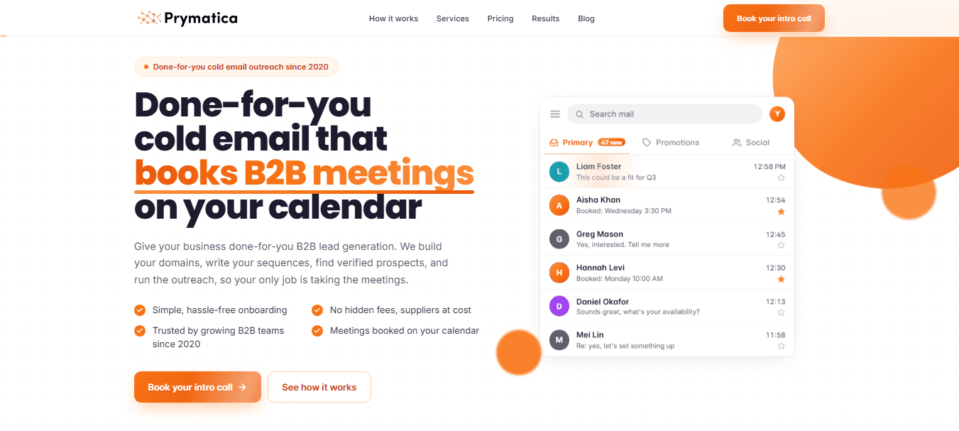 Prymatica product preview for startup listing on Aura++