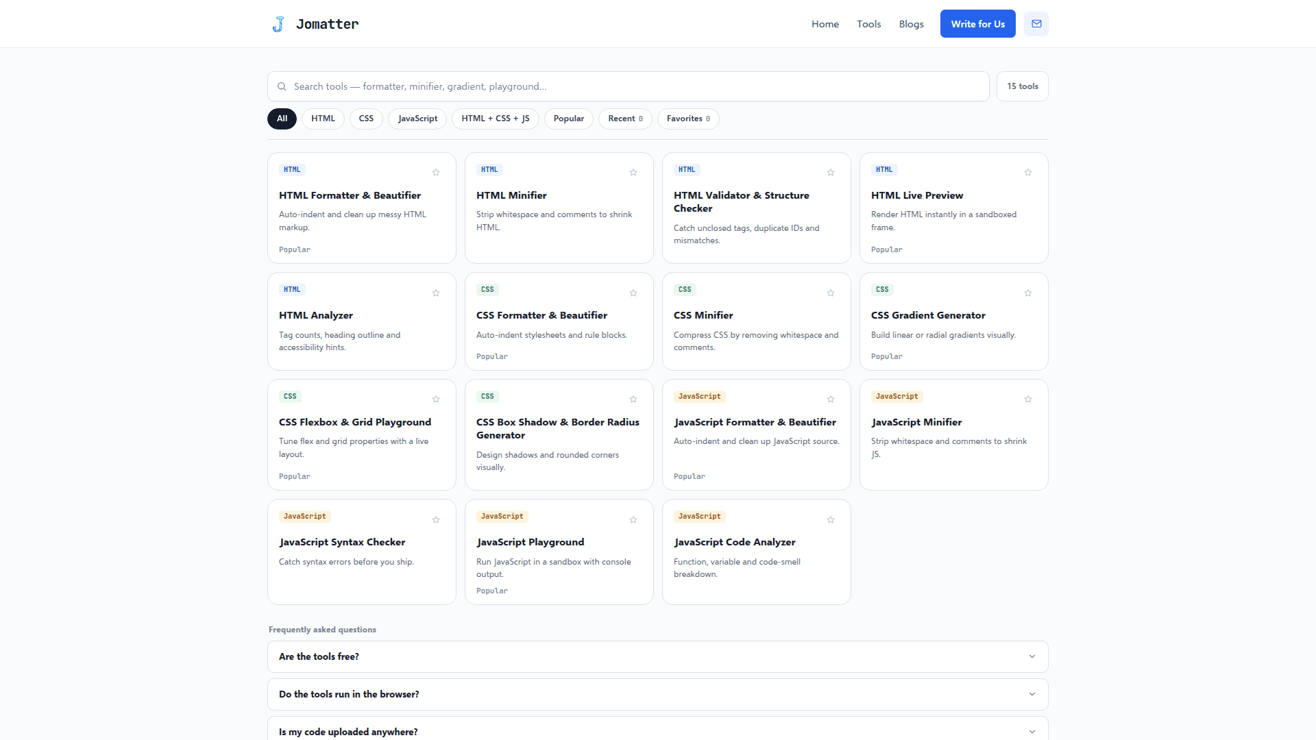 Jomatter product preview for startup listing on Aura++