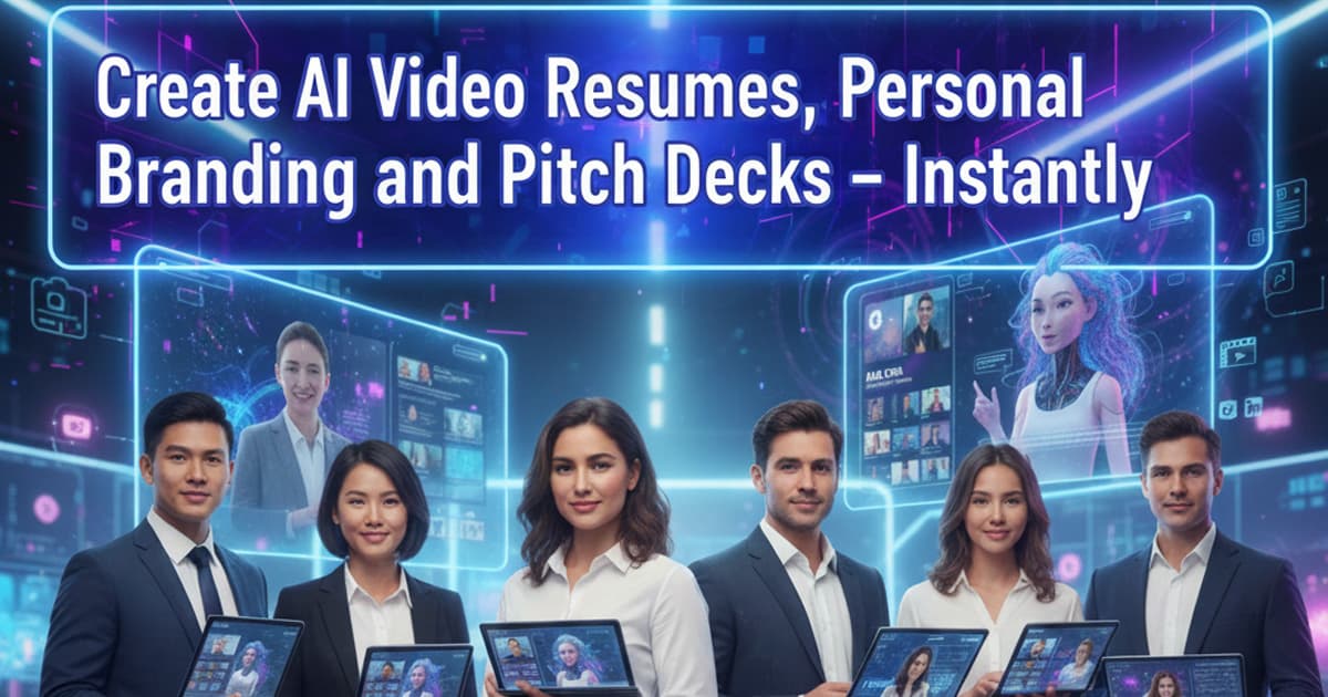 AI Portfolio & Video Creator product preview for startup listing on Aura++