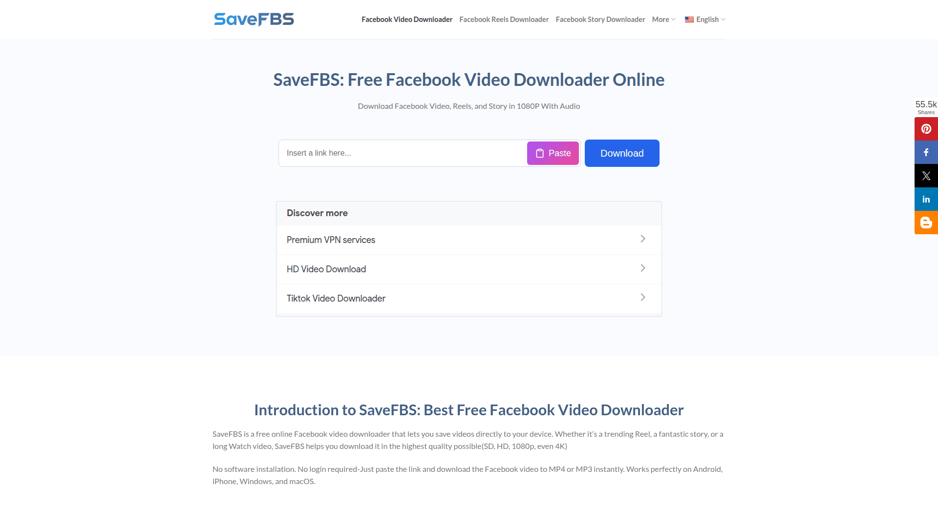 SaveFBS: Free Facebook Video Downloader