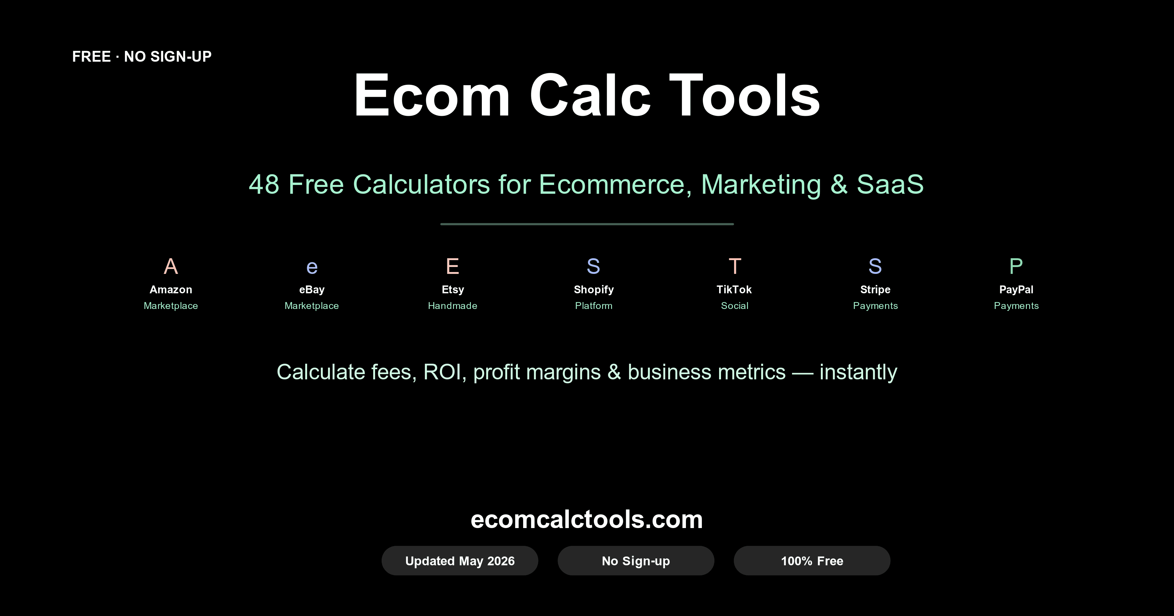 Ecommerce Profit & Fee Calculators