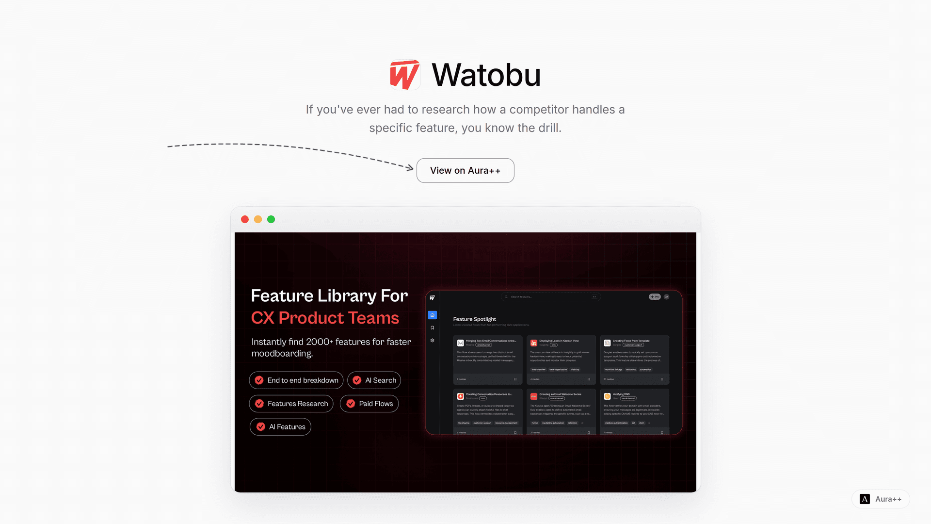 Streamline Feature Research with Watobu's Curated Library