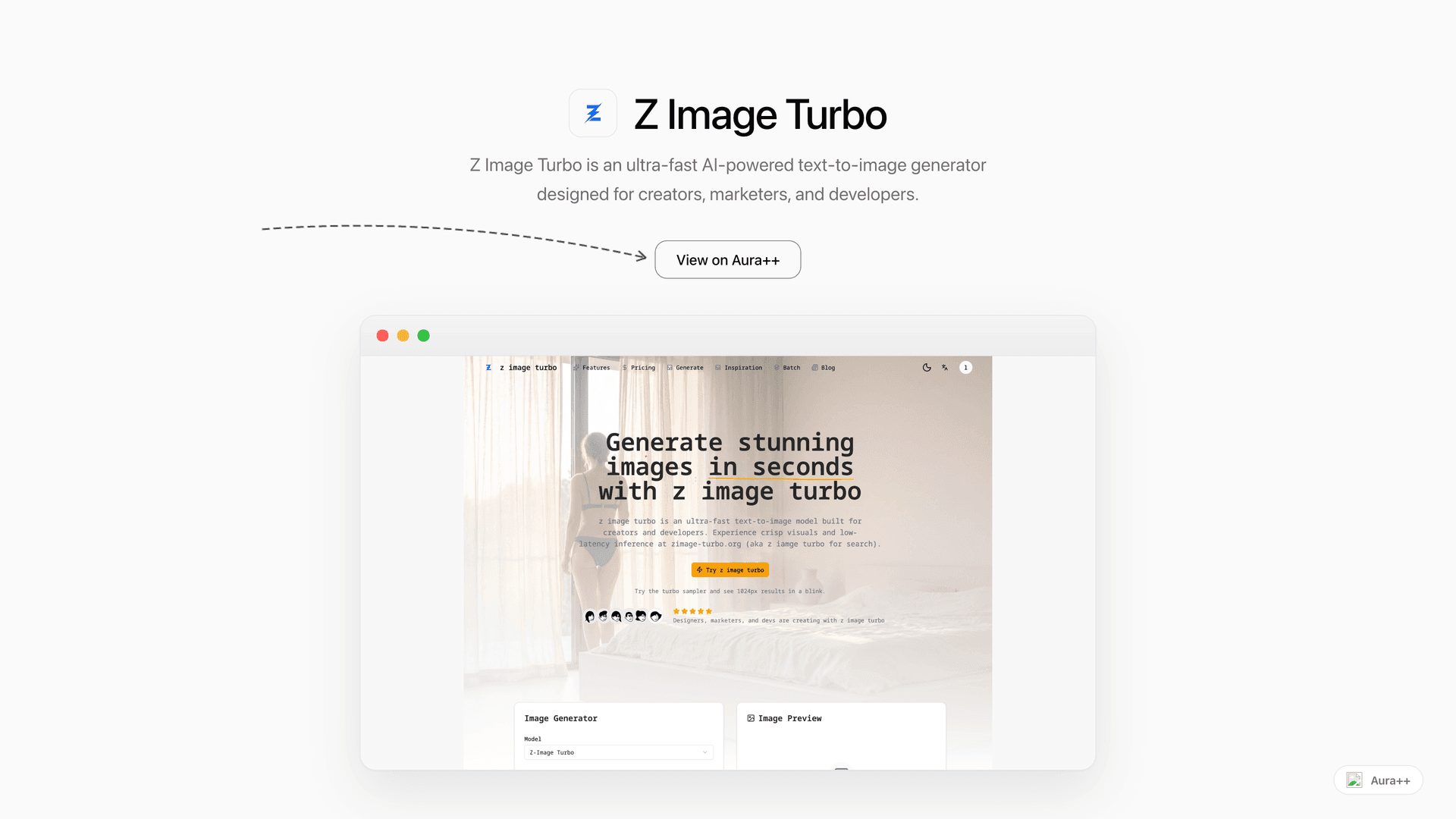 Z Image Turbo launch story featured image on Aura++