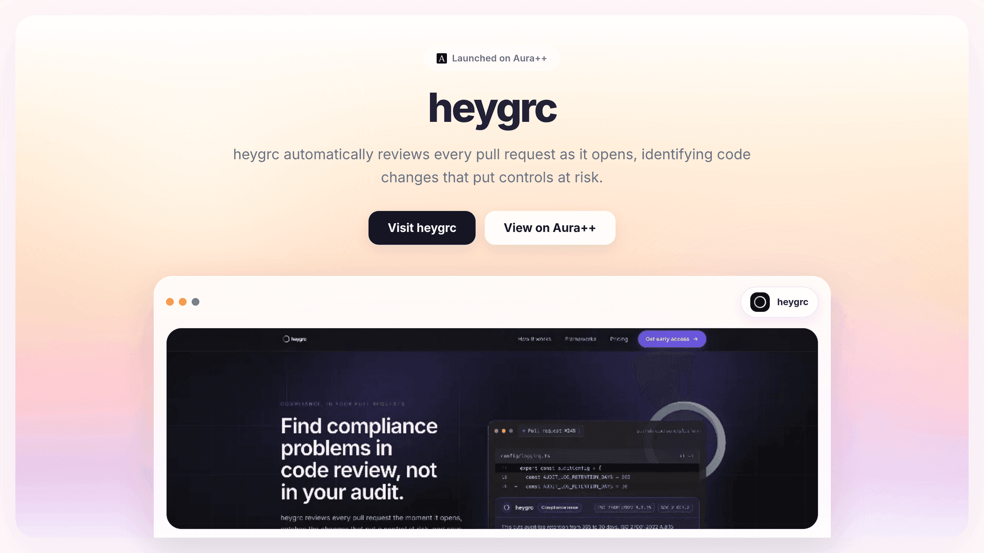 Catch Security Flaws Early with heygrc's Automated Reviews