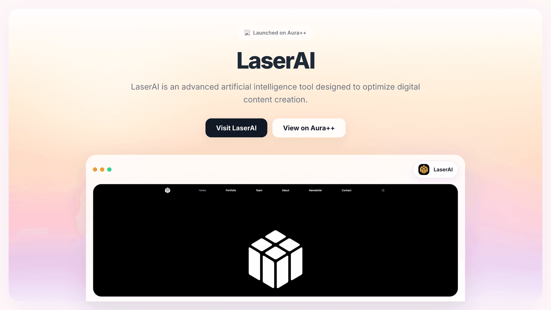 LaserAI launch story featured image on Aura++