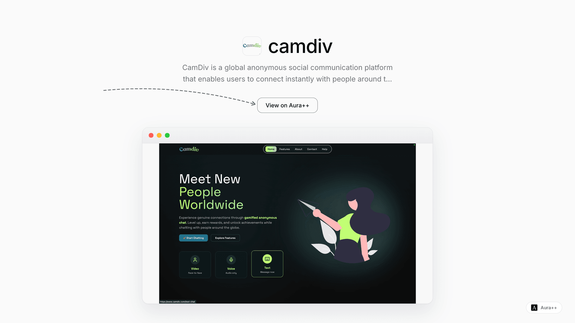 camdiv launch story featured image on Aura++