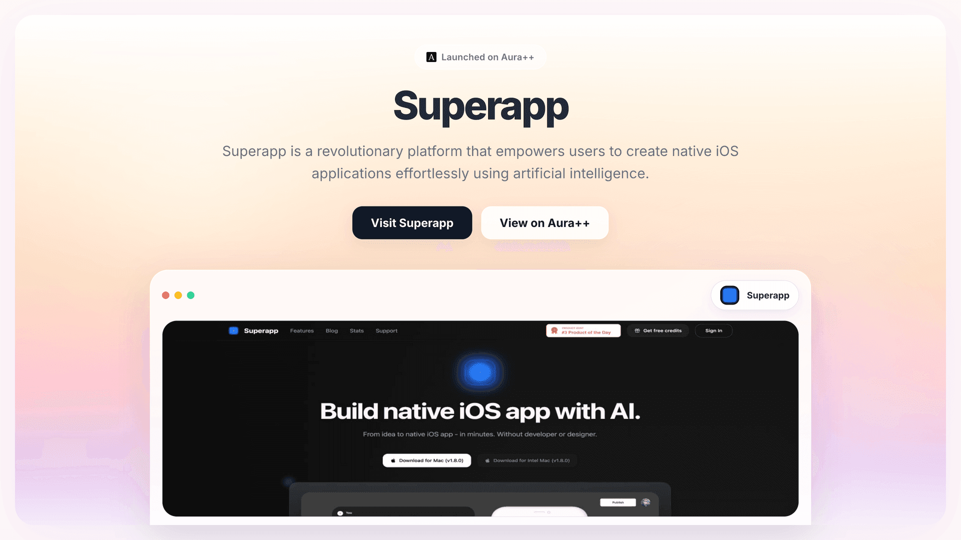 Superapp  launch story featured image on Aura++