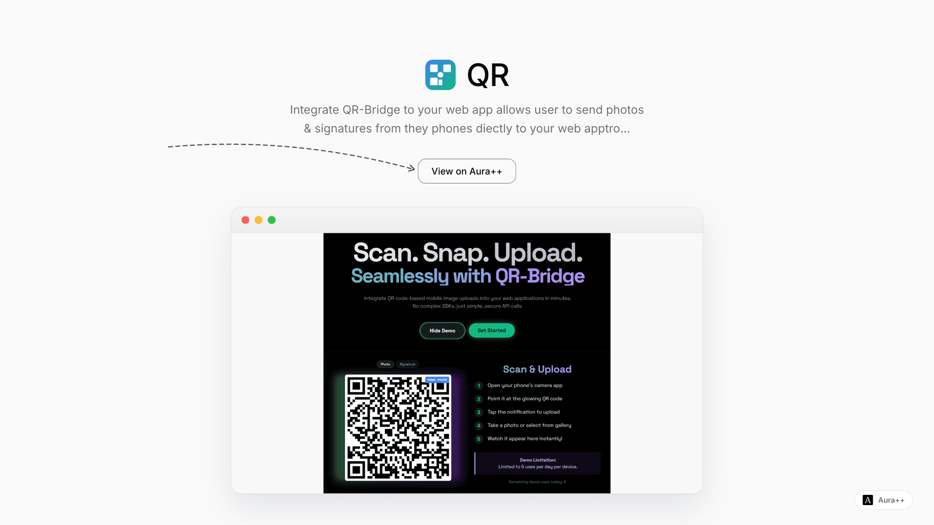 QR-Bridge launch story featured image on Aura++