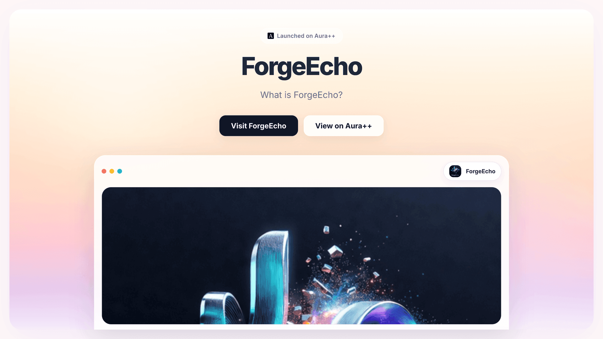 ForgeEcho launch story featured image on Aura++