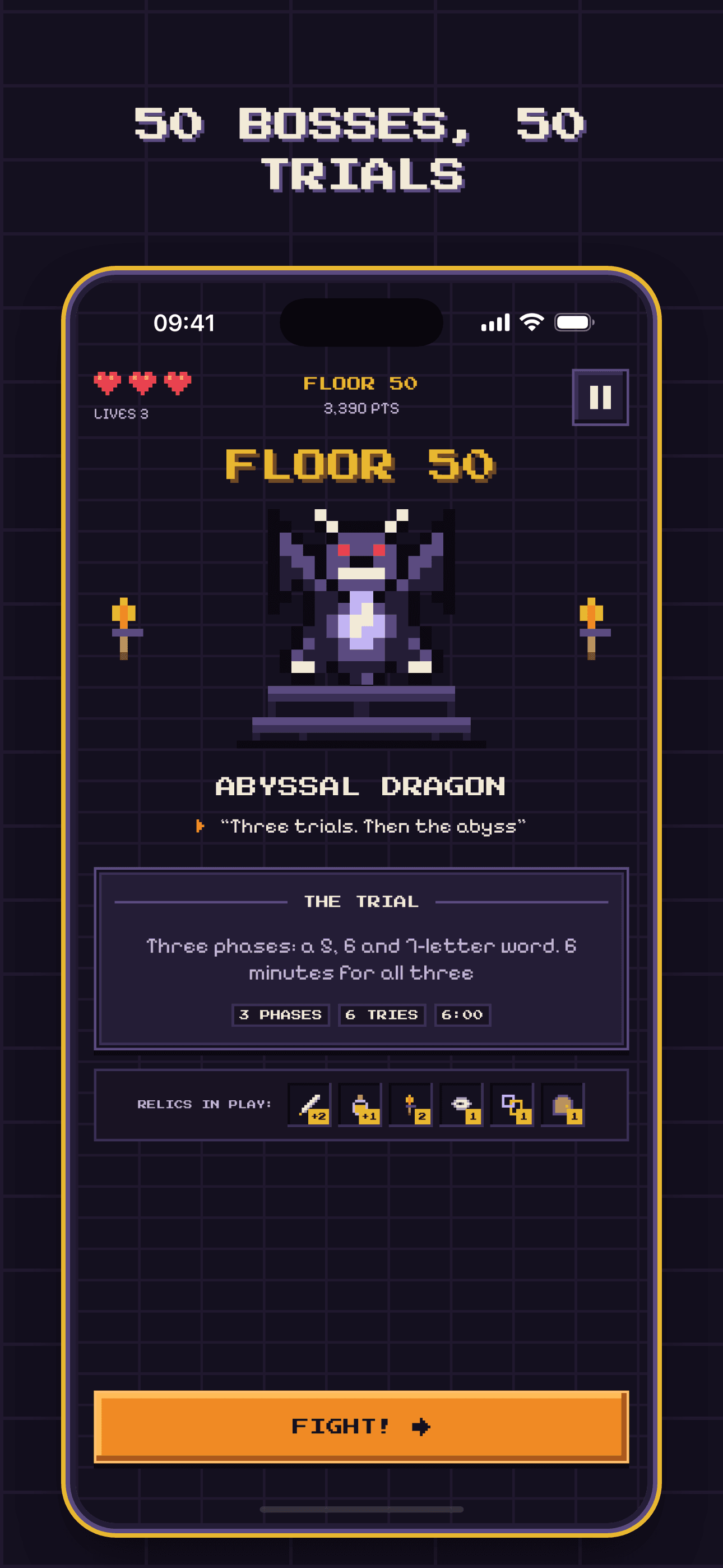Wordungeon: Wordle Dungeon product preview for startup listing on Aura++