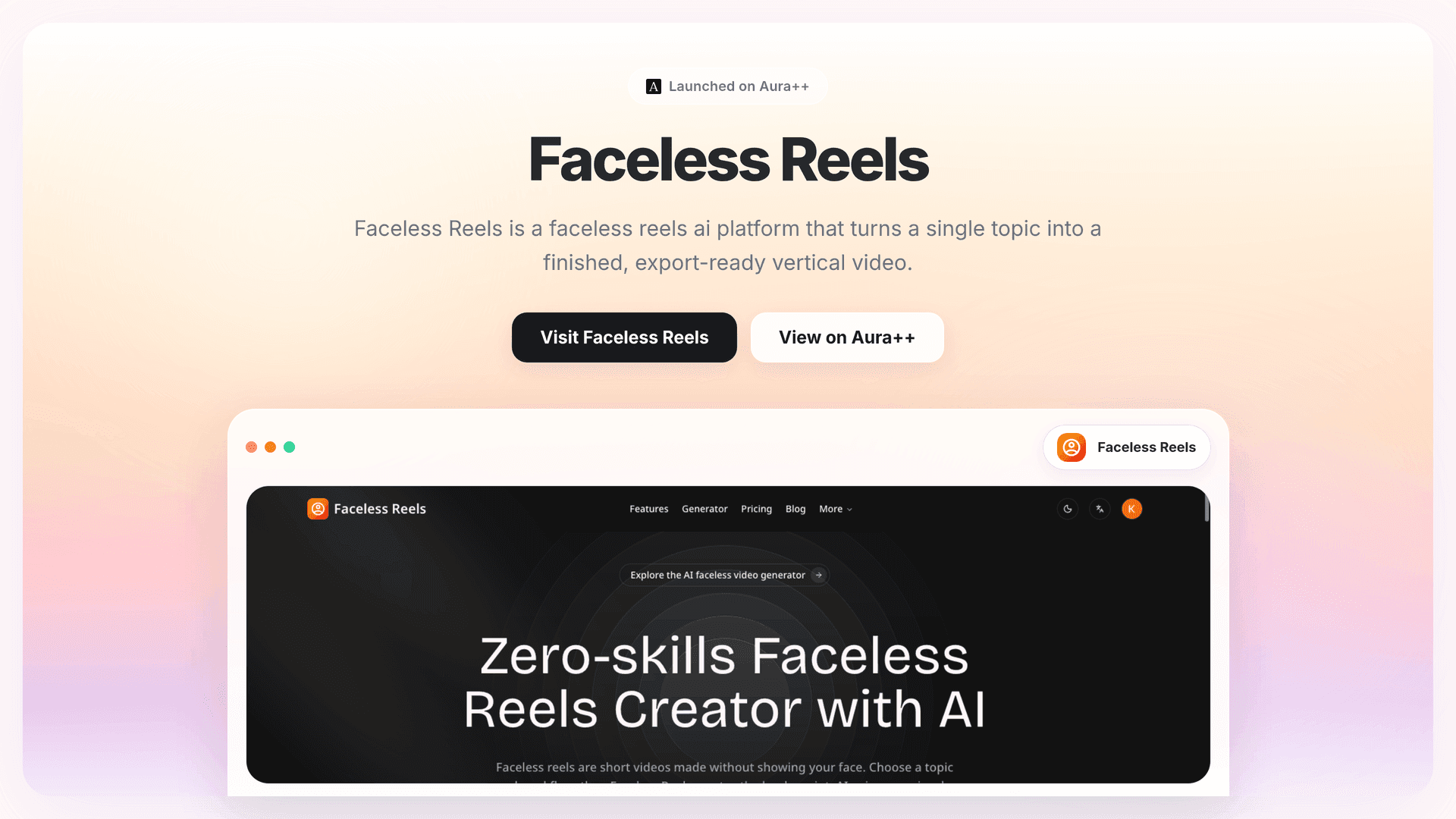 Automate Faceless Video Creation with Faceless Reels AI