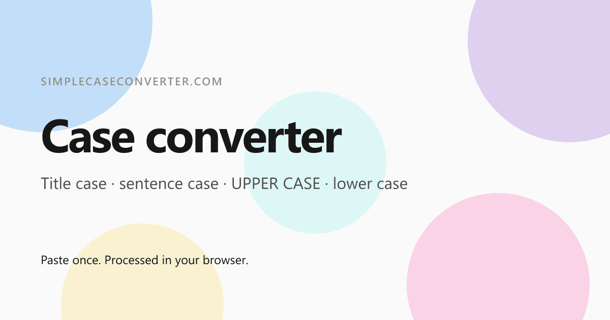 Simple Case Converter product preview for startup listing on Aura++