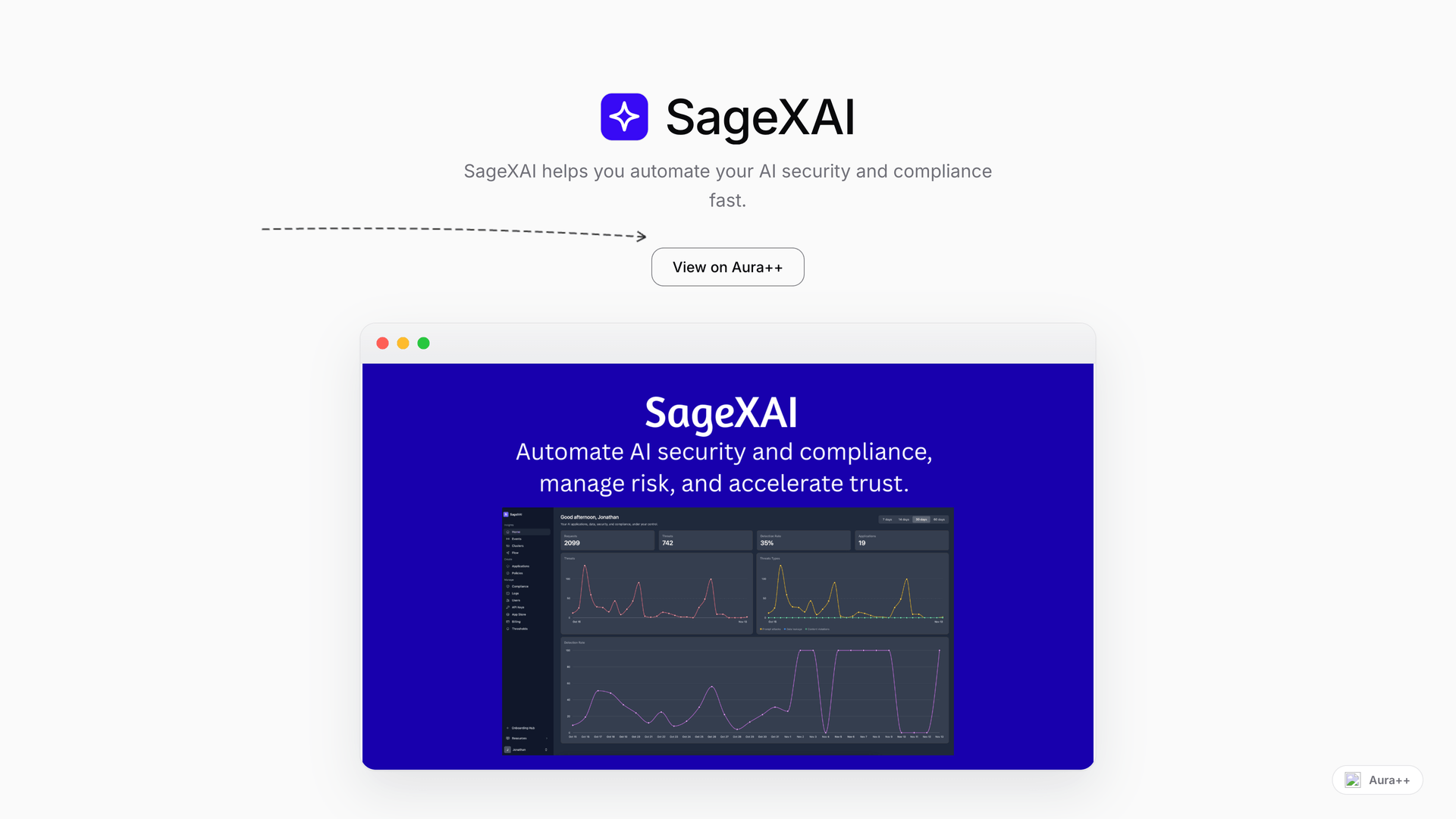 SageXAI launch story featured image on Aura++