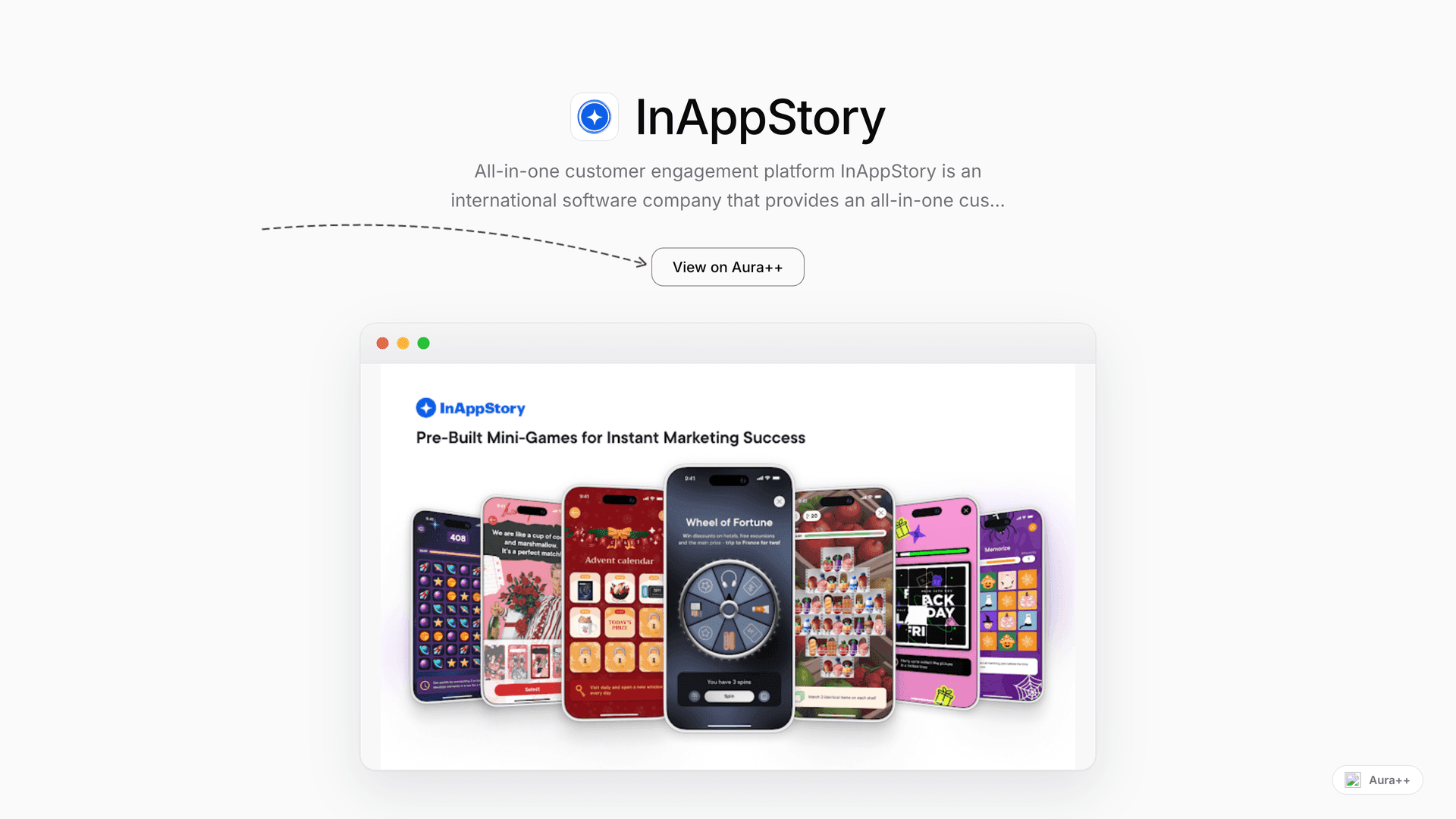 InAppStory launch story featured image on Aura++