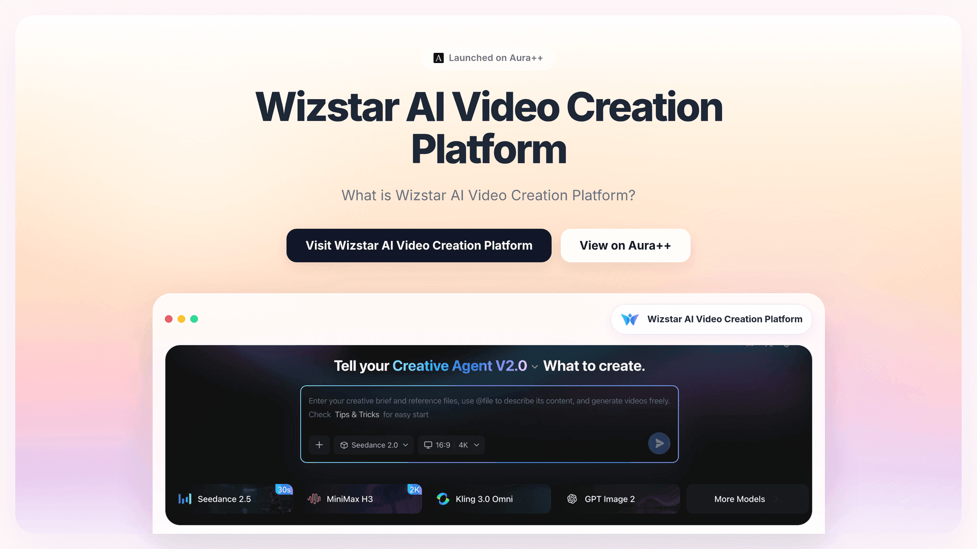 Wizstar AI Video Creation Platform