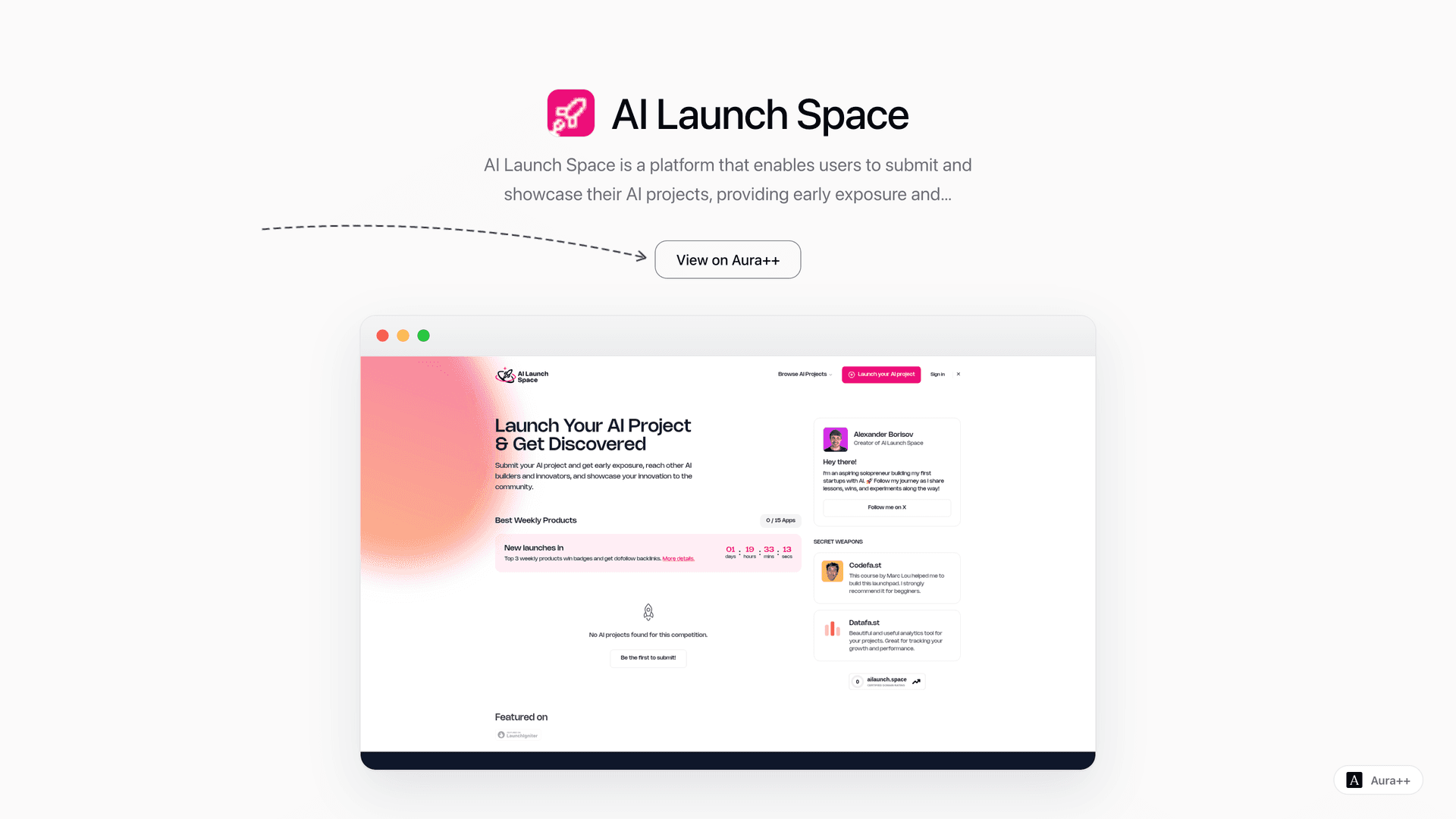 AI Launch Space launch featured image on Aura++