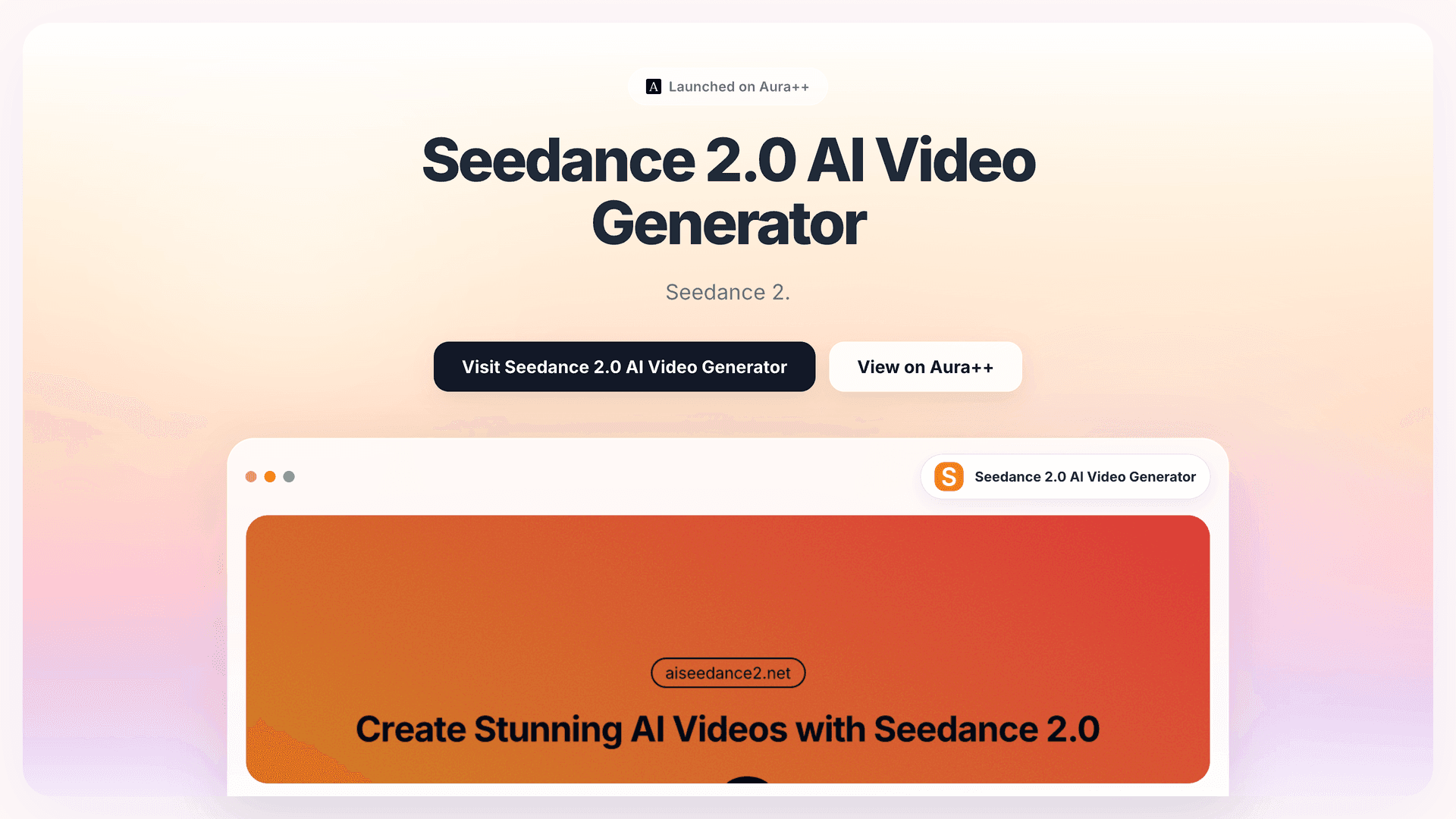 Seedance 2.0 AI Video Generator launch story featured image on Aura++