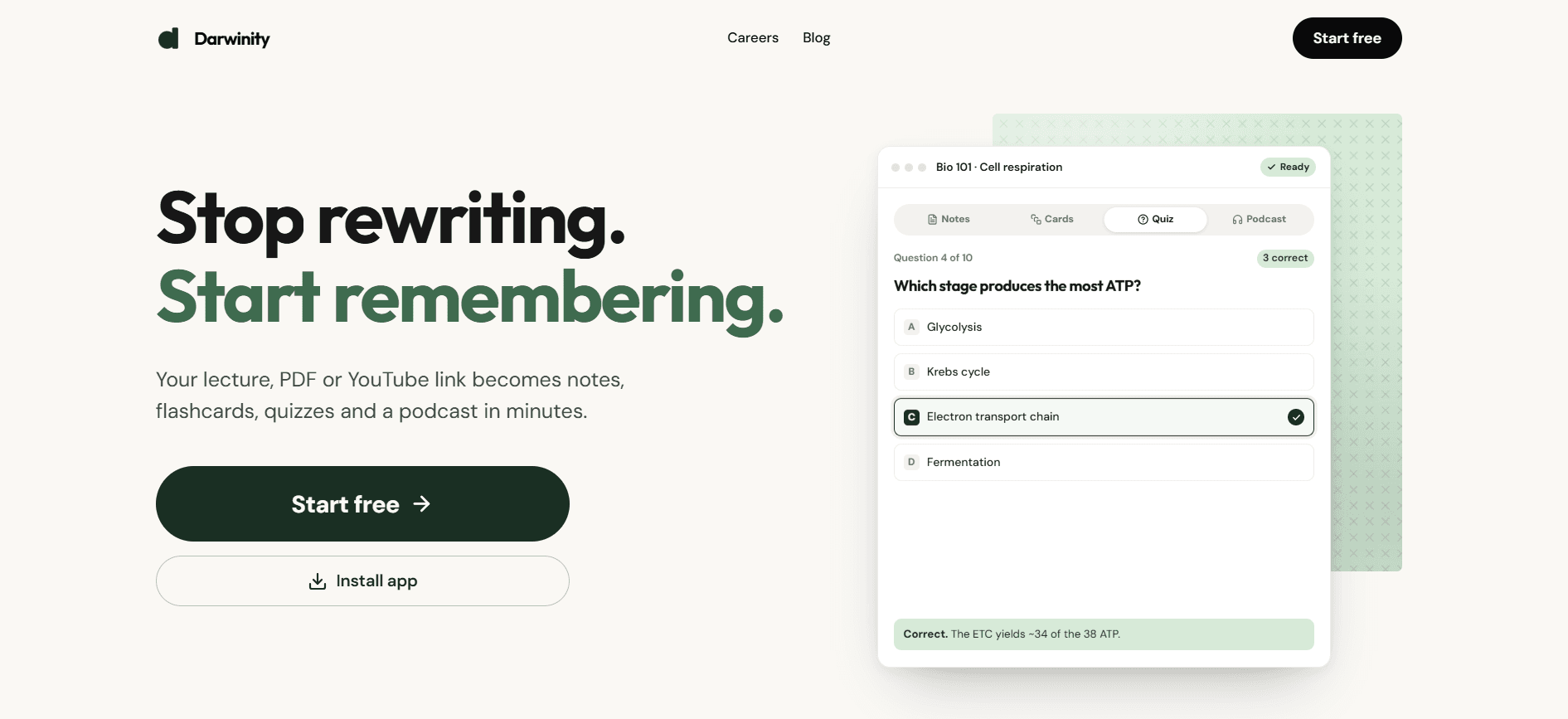 Darwinity product preview for startup listing on Aura++