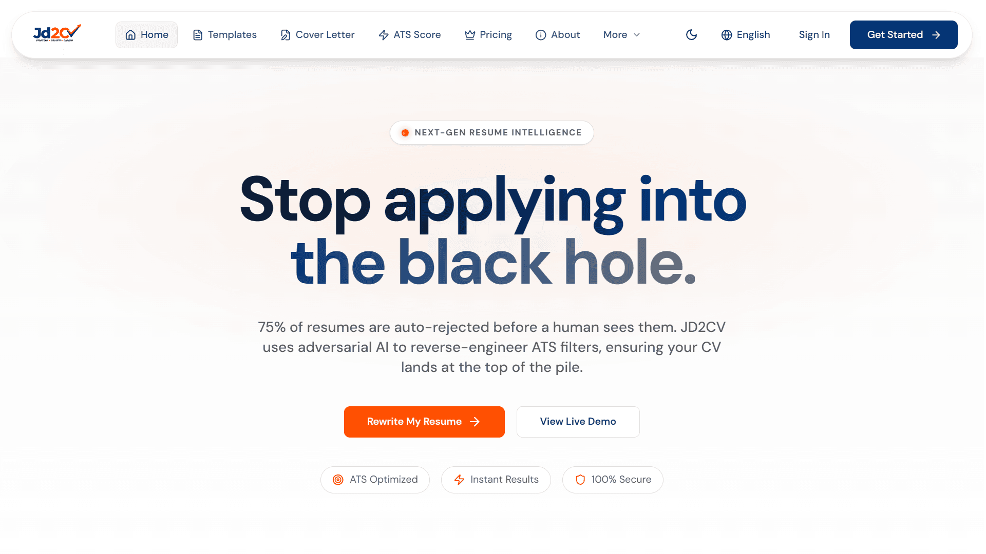 JD2CV ATS Resume Optimizer - Product Image