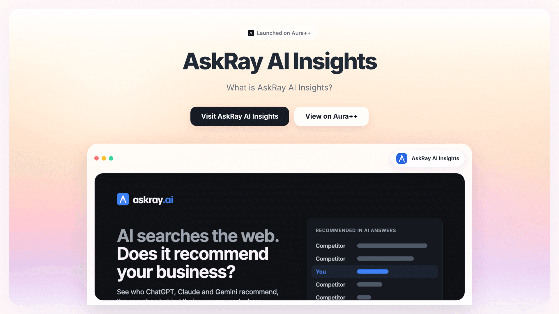 Enhance AI Visibility with AskRay AI Insights for Businesses