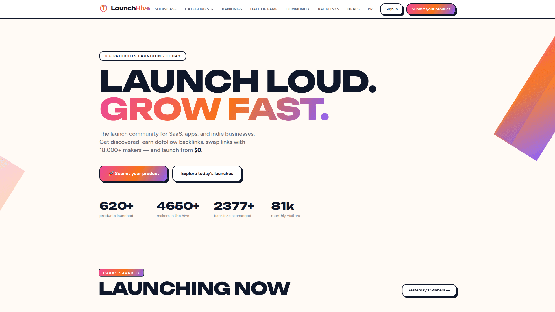 LaunchHive Community Platform product preview for startup listing on Aura++