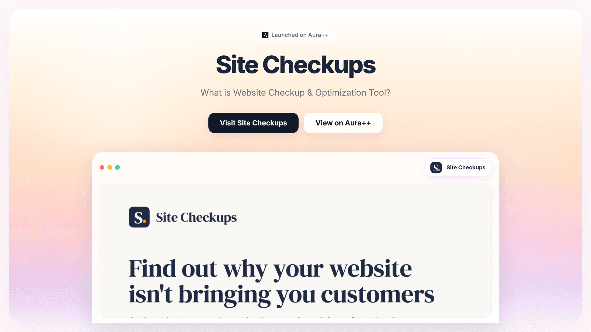 Improve Conversions with Site Checkups' User-Friendly Analysis