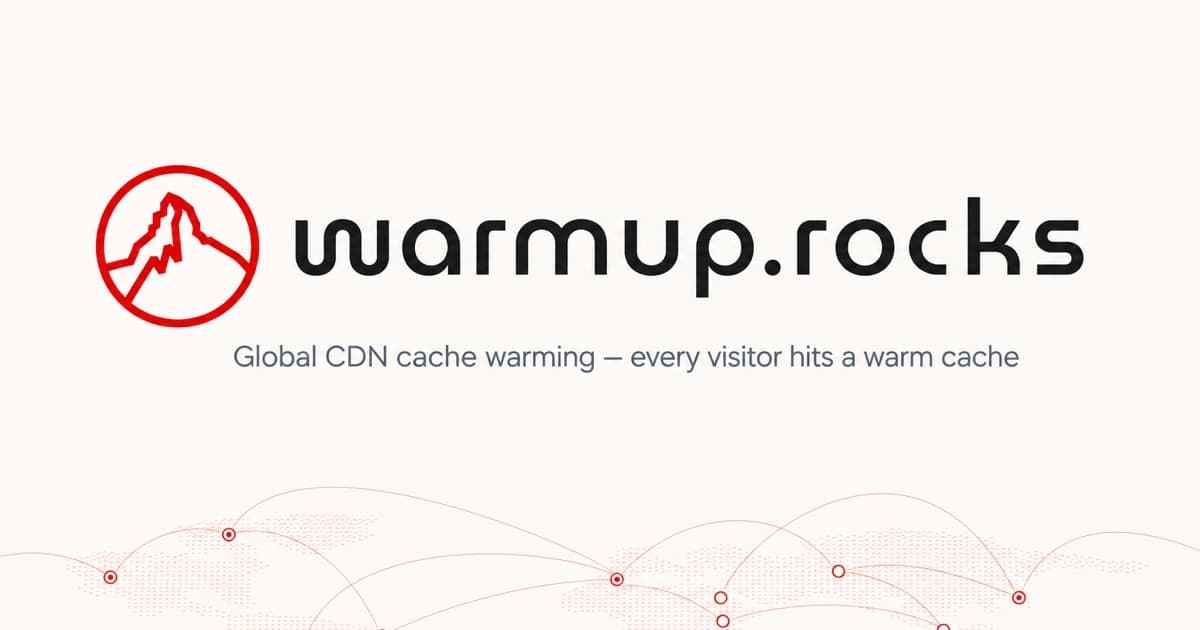 Global CDN Cache Warmup Service product preview for startup listing on Aura++
