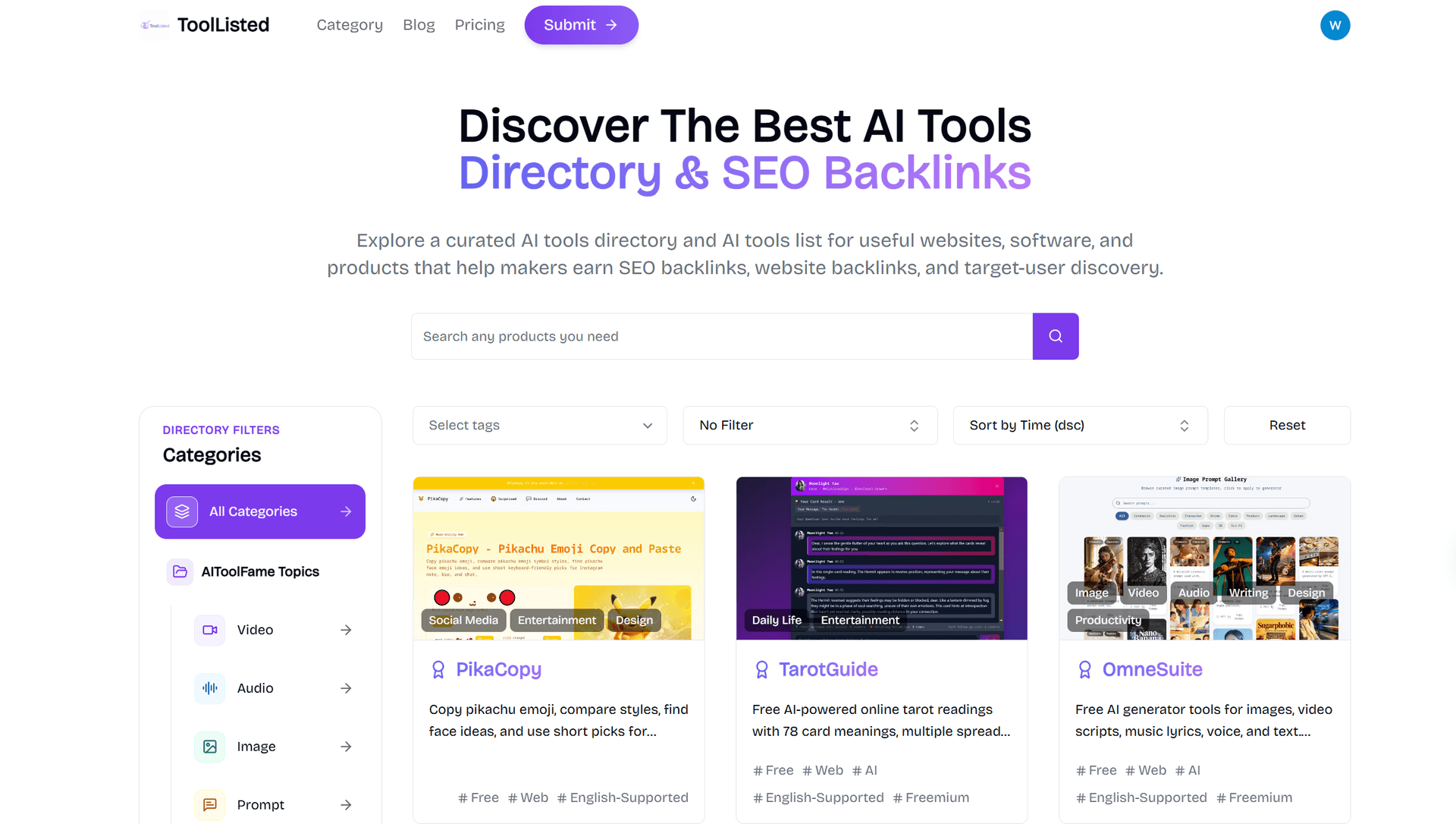 AI Tools Directory & SEO Backlinks - Product Image