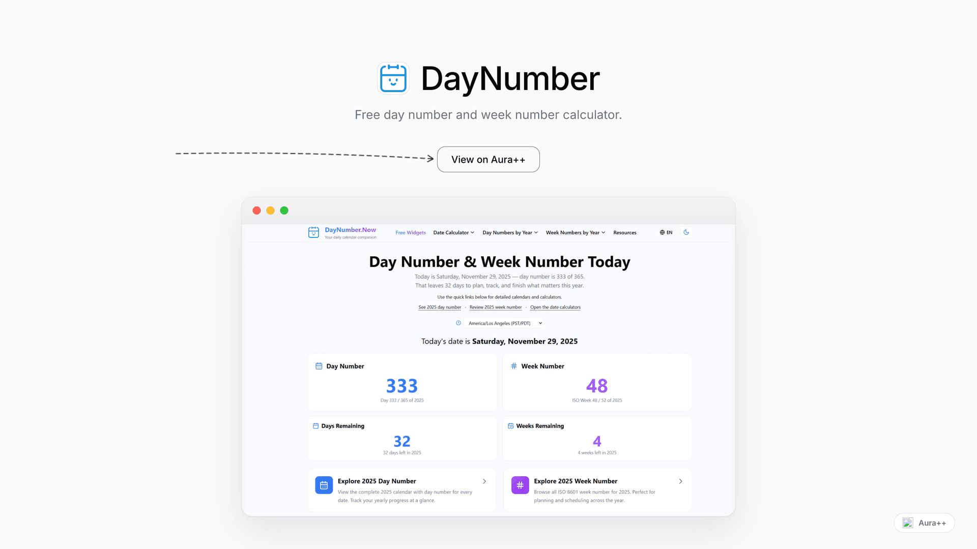 DayNumber-Now launch story featured image on Aura++