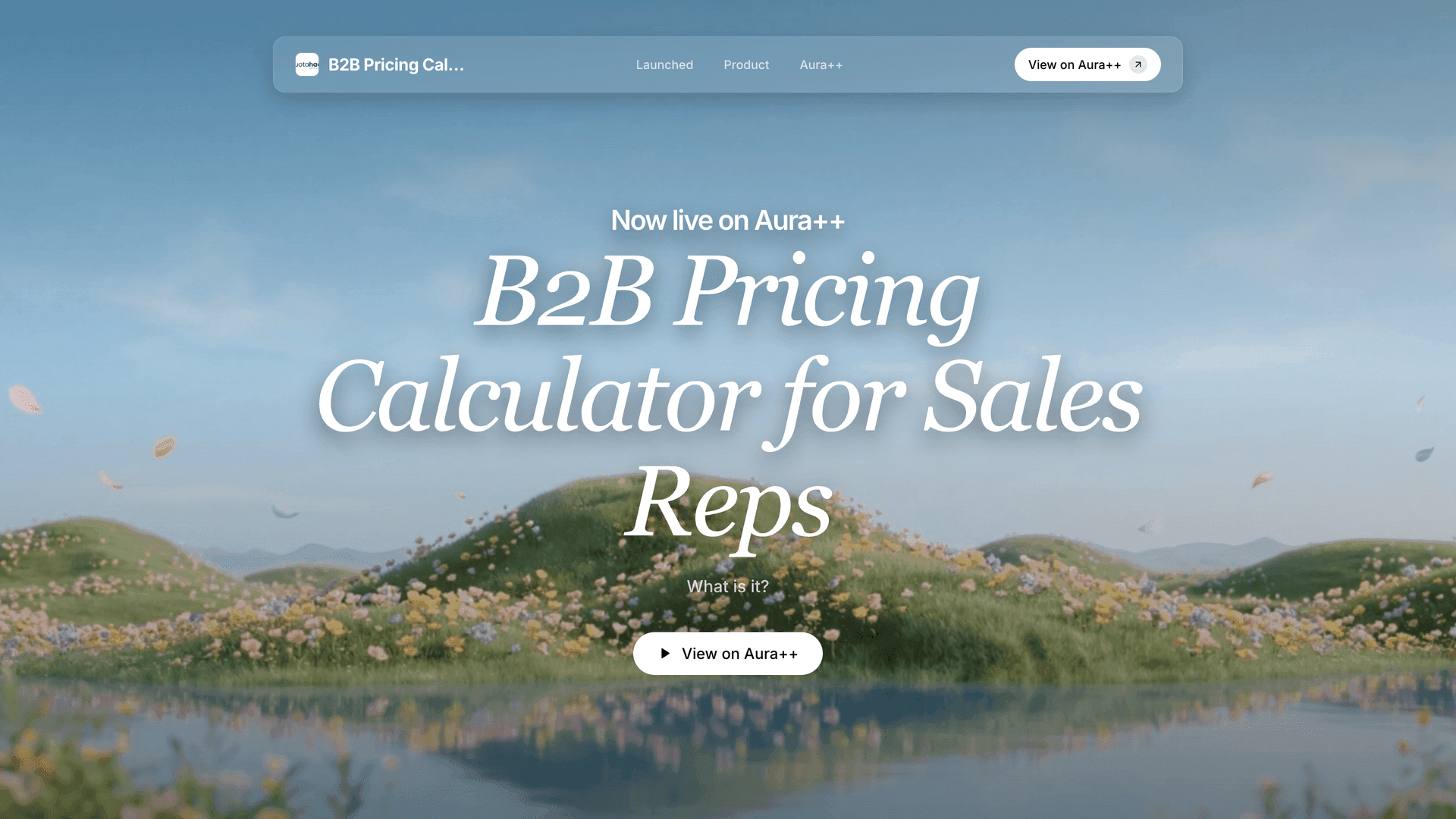 B2B Pricing Calculator for Sales Reps launch featured image on Aura++