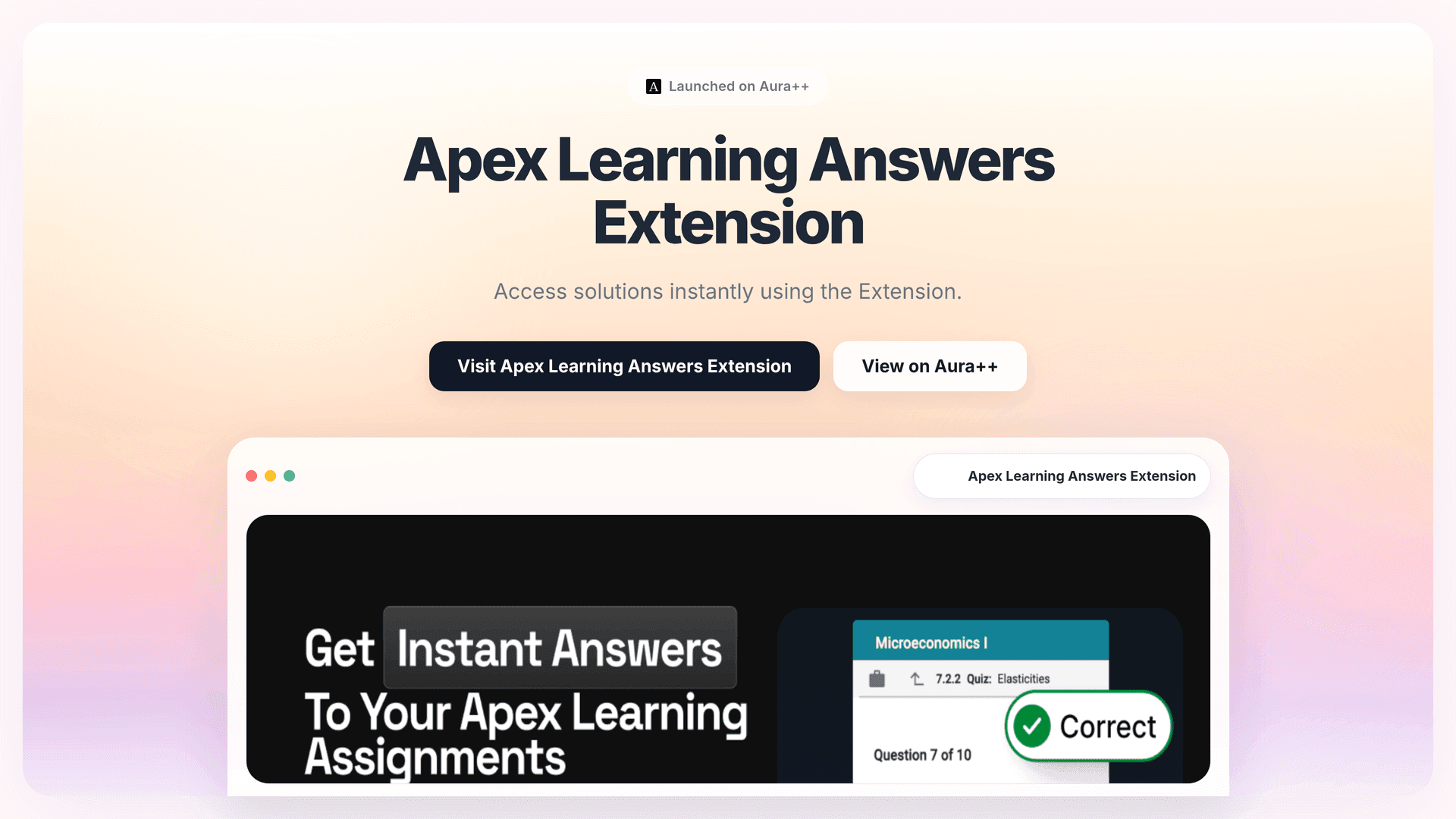 Apex Learning Answers Extension