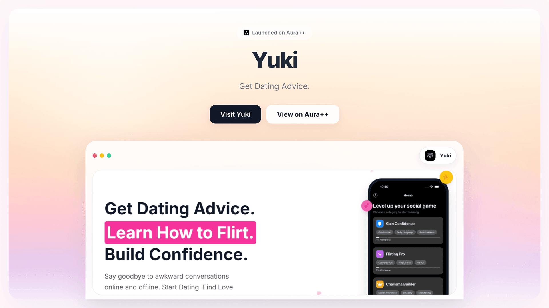 Yuki  launch story featured image on Aura++
