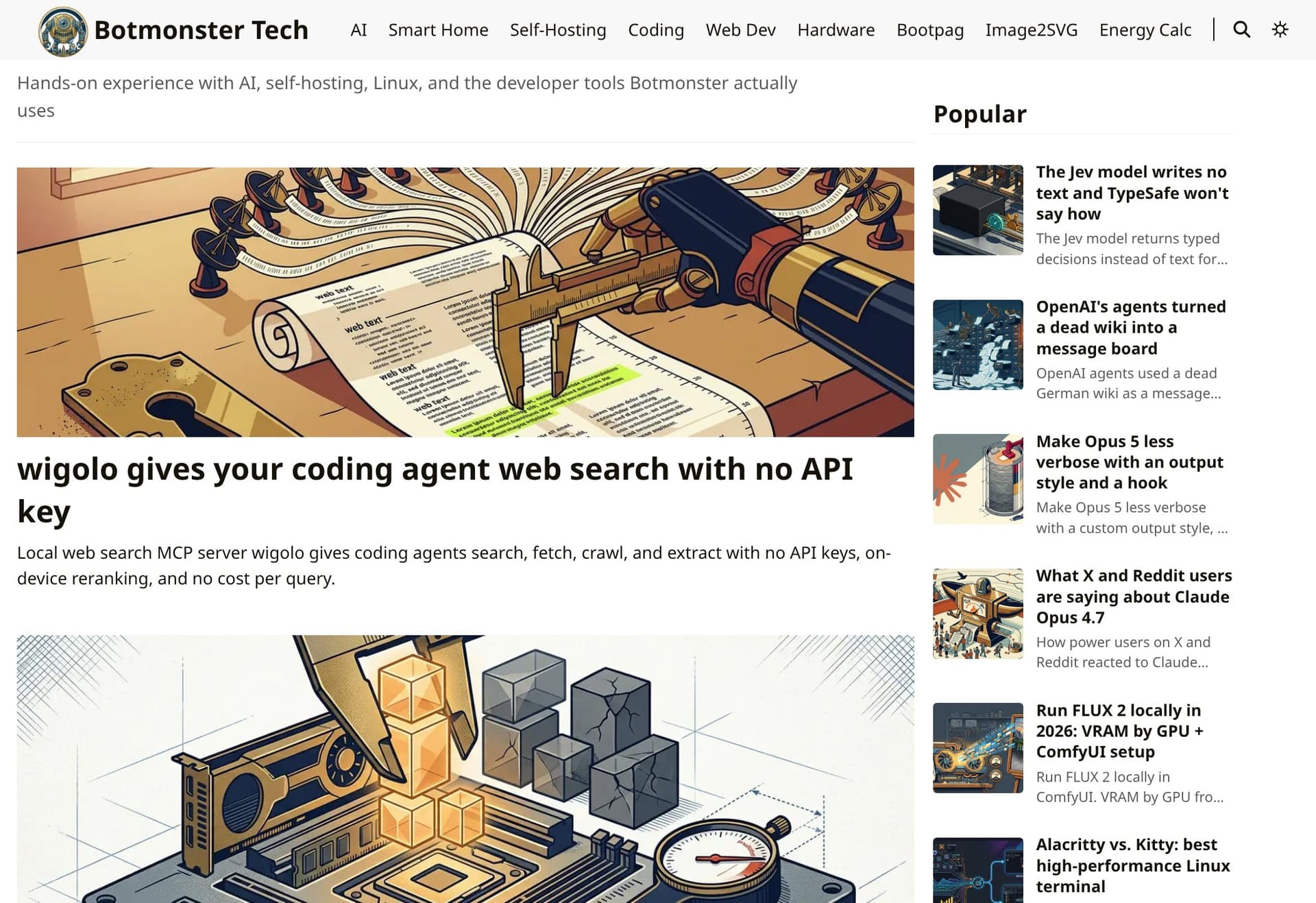 Botmonster Tech product preview for startup listing on Aura++