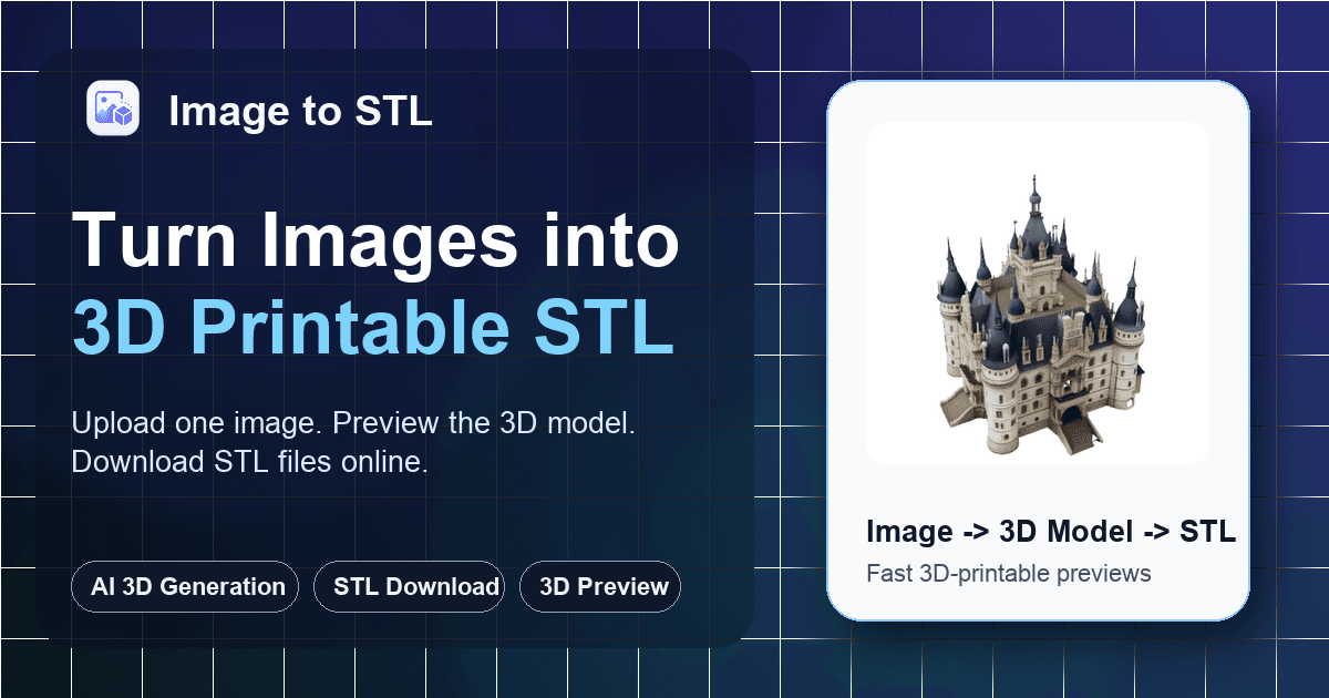 Image to STL Converter product preview for startup listing on Aura++