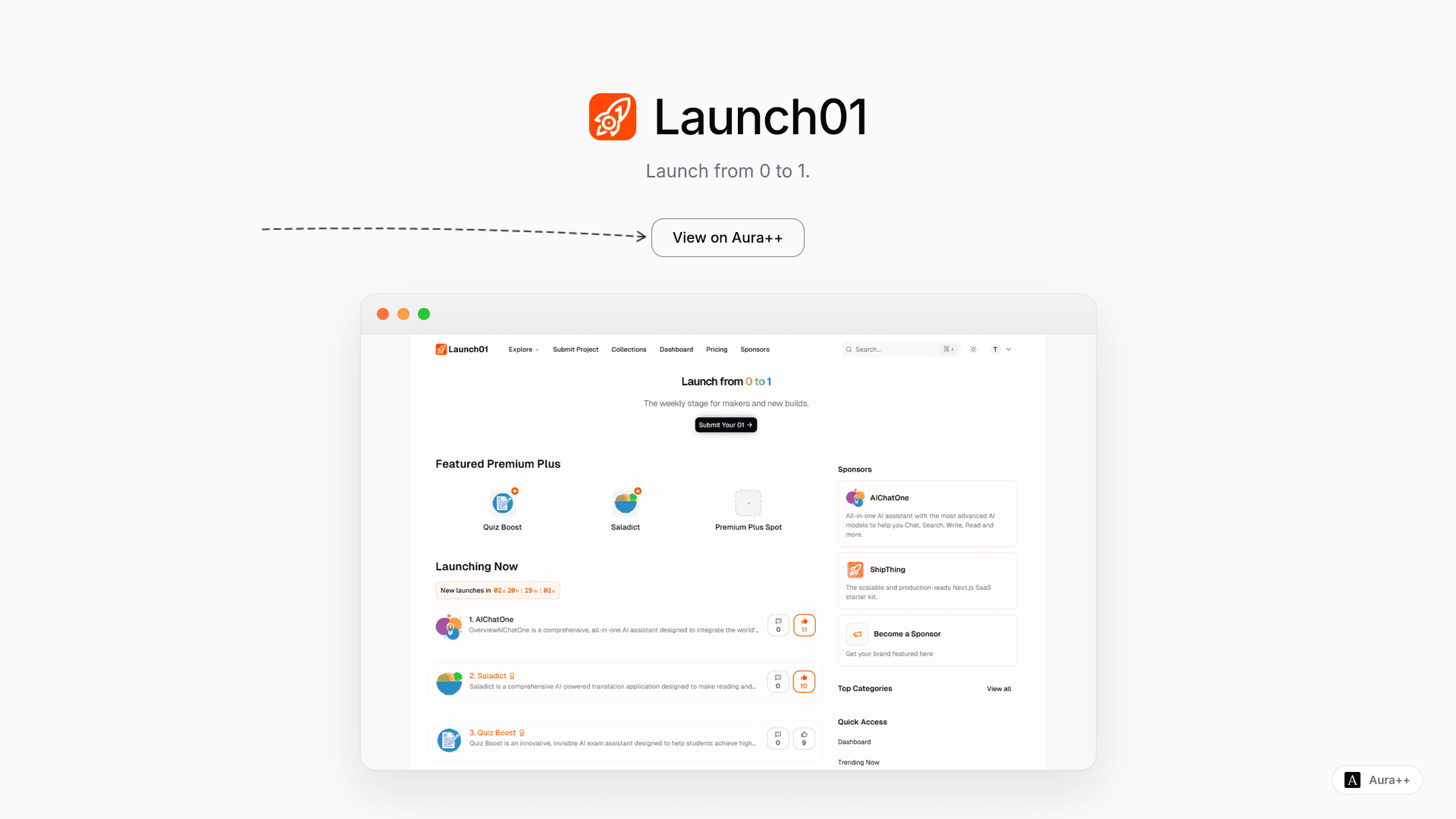 Launch01 launch story featured image on Aura++