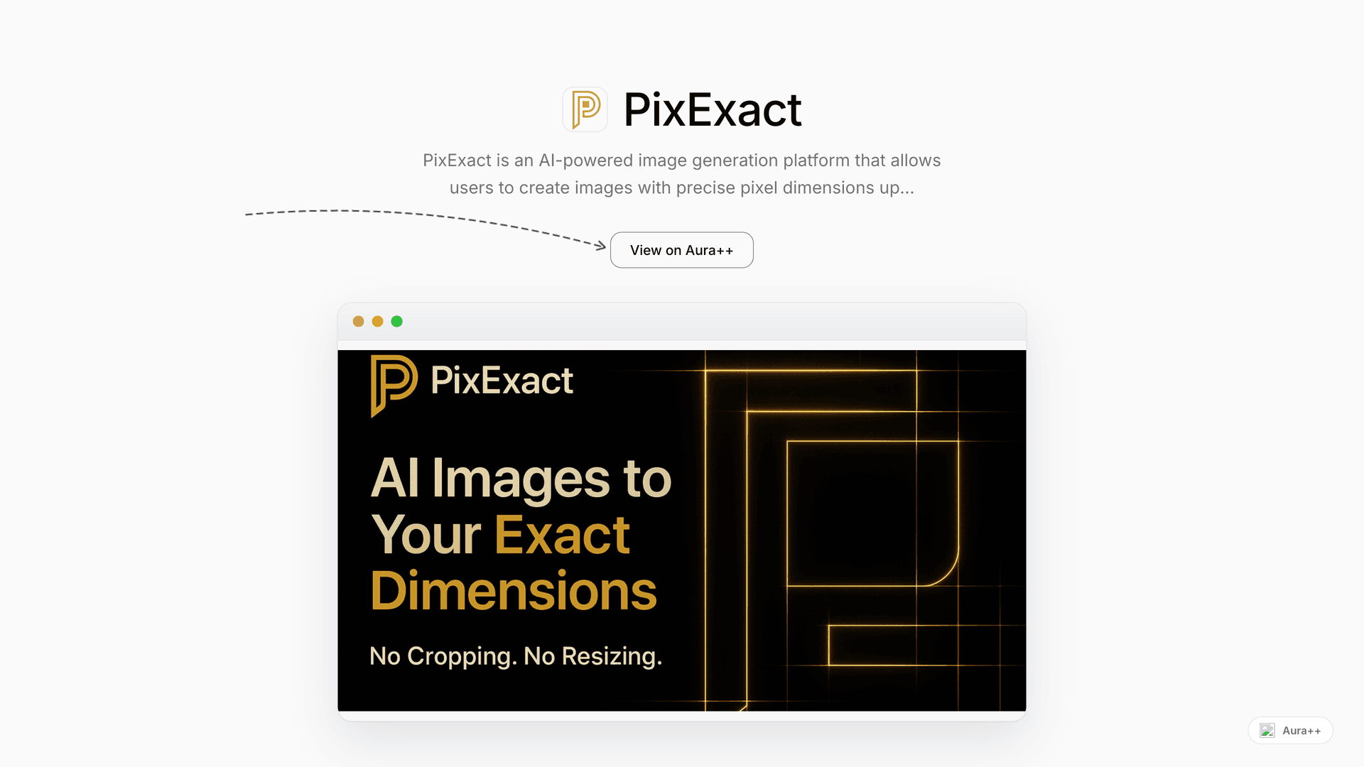 PixExact launch featured image on Aura++